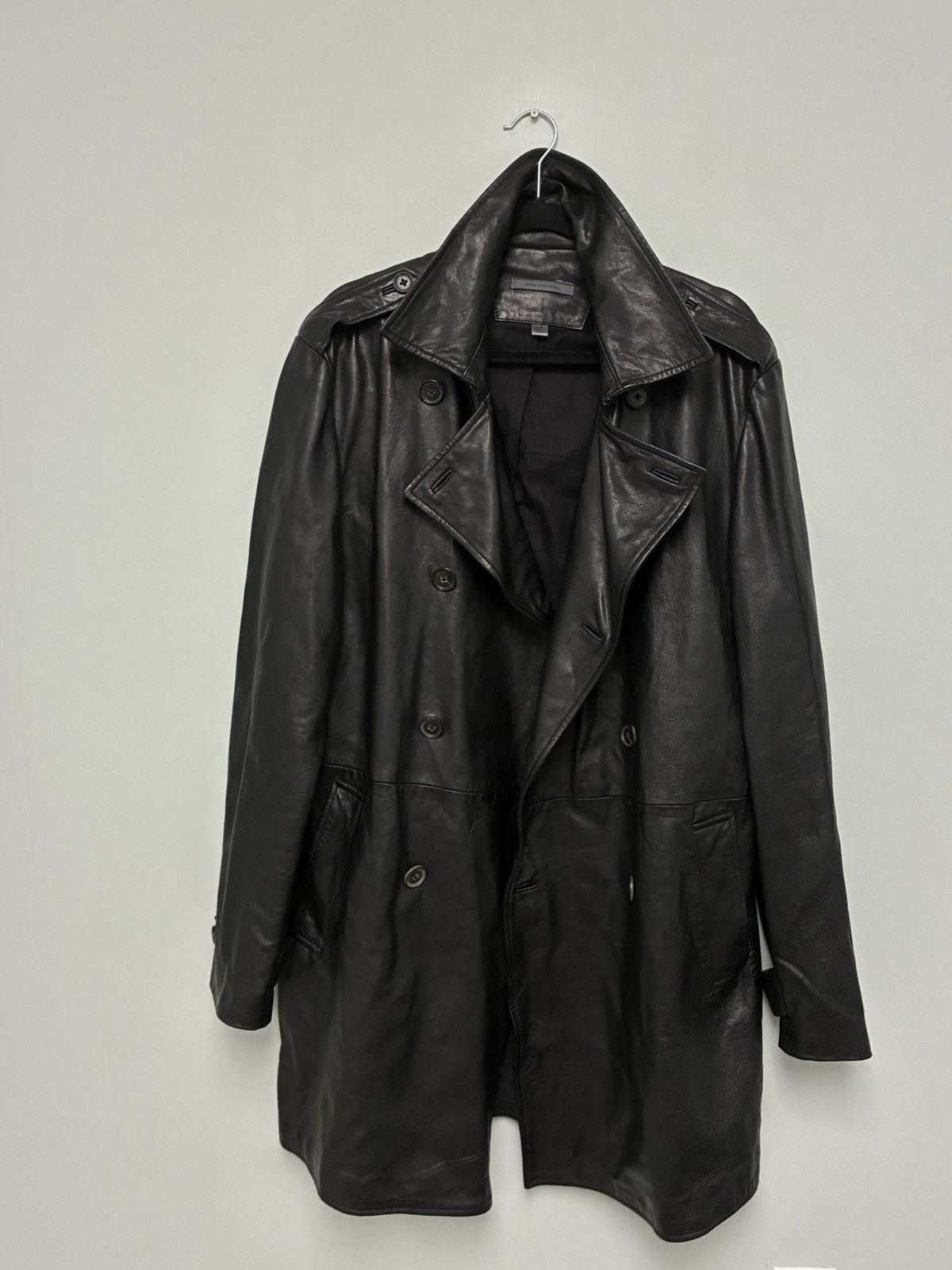John Varvatos Leather trench coat EU 54 US 44 Size US L / EU 52-54 / 3 - 6 Thumbnail
