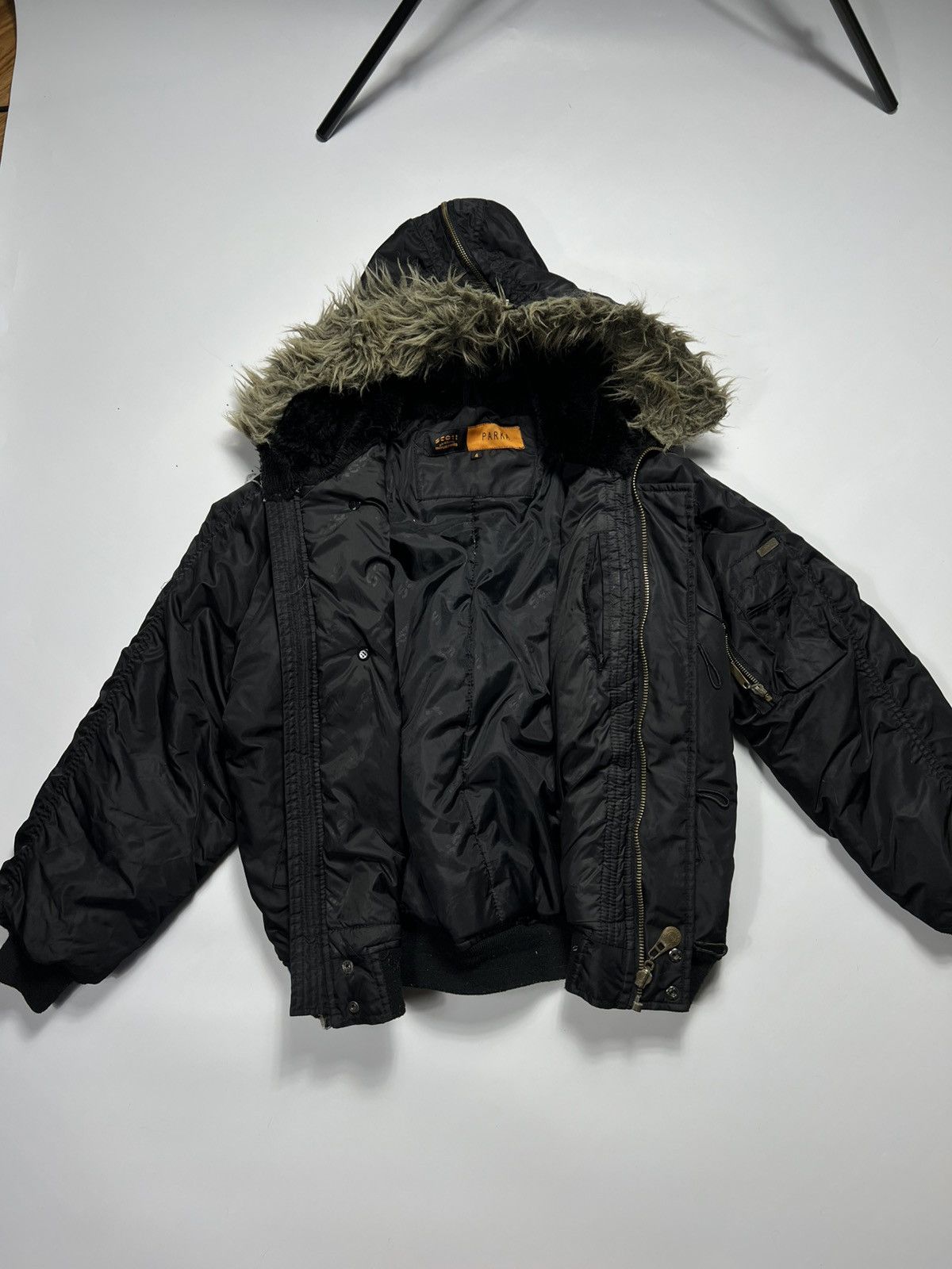 Schott Fur Hood Attached Scott N-2B Cropped Fligh Bomber Jacket Size US S / EU 44-46 / 1 - 11 Thumbnail