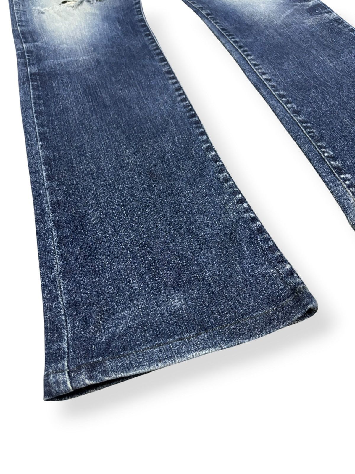 Tornado Mart Vintage Tornado Mart Whiskers Faded Wash Distressed Jeans Size US 33 - 6 Thumbnail