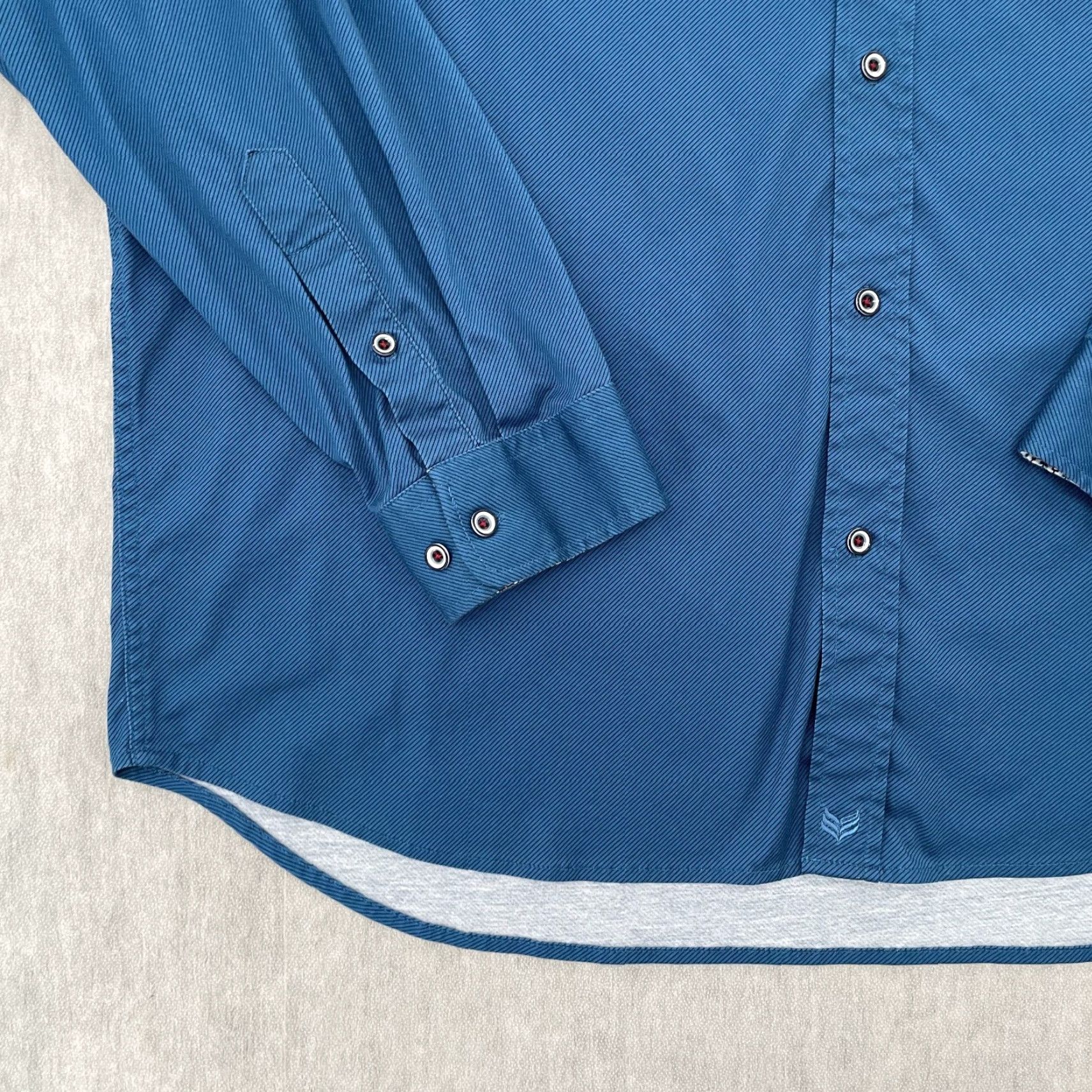 Buttero VINTAGE Butter Cloth Shirt Men Long Sleeve Button-Up Casual 3XL Blue Cotton Size US XXL / EU 58 / 5 - 4 Thumbnail