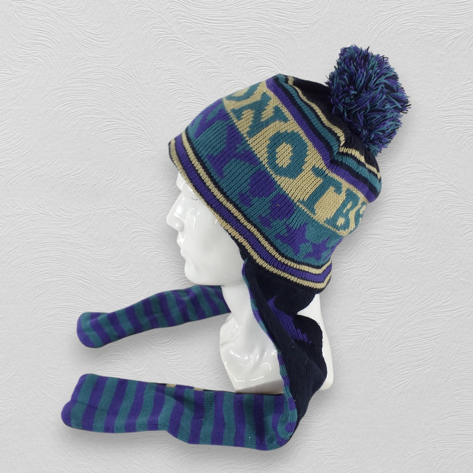 Japanese Brand Stripes Snow Cap Hat Beanie -BN399 Size ONE SIZE - 1 Thumbnail