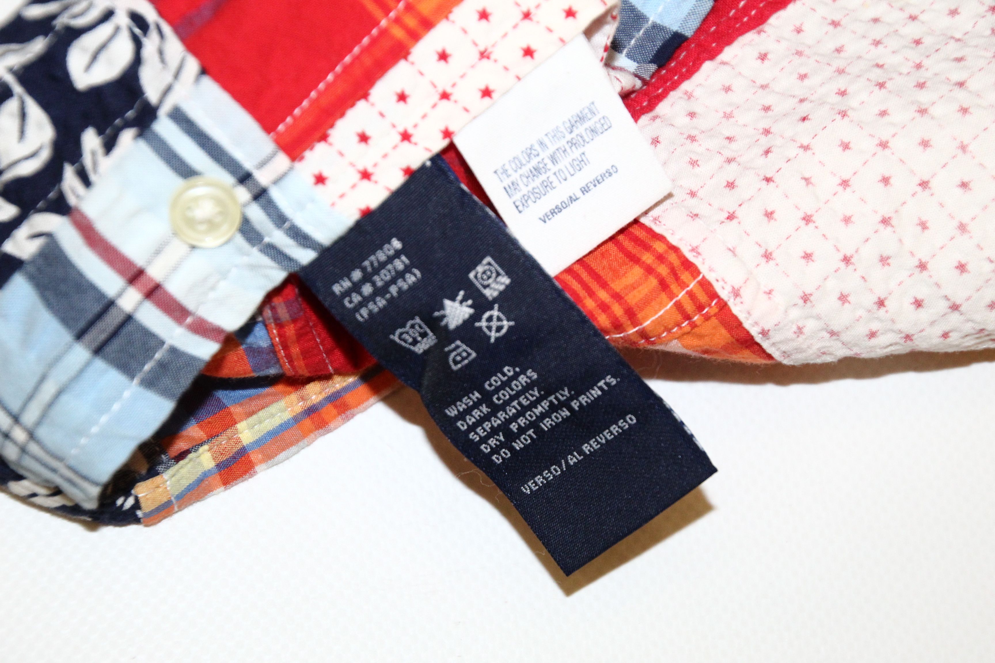 Tommy Hilfiger 💥Tommy Hilfiger Boro Sashiko Patchwork Hawaiian Shirt Size US XL / EU 56 / 4 - 5 Thumbnail
