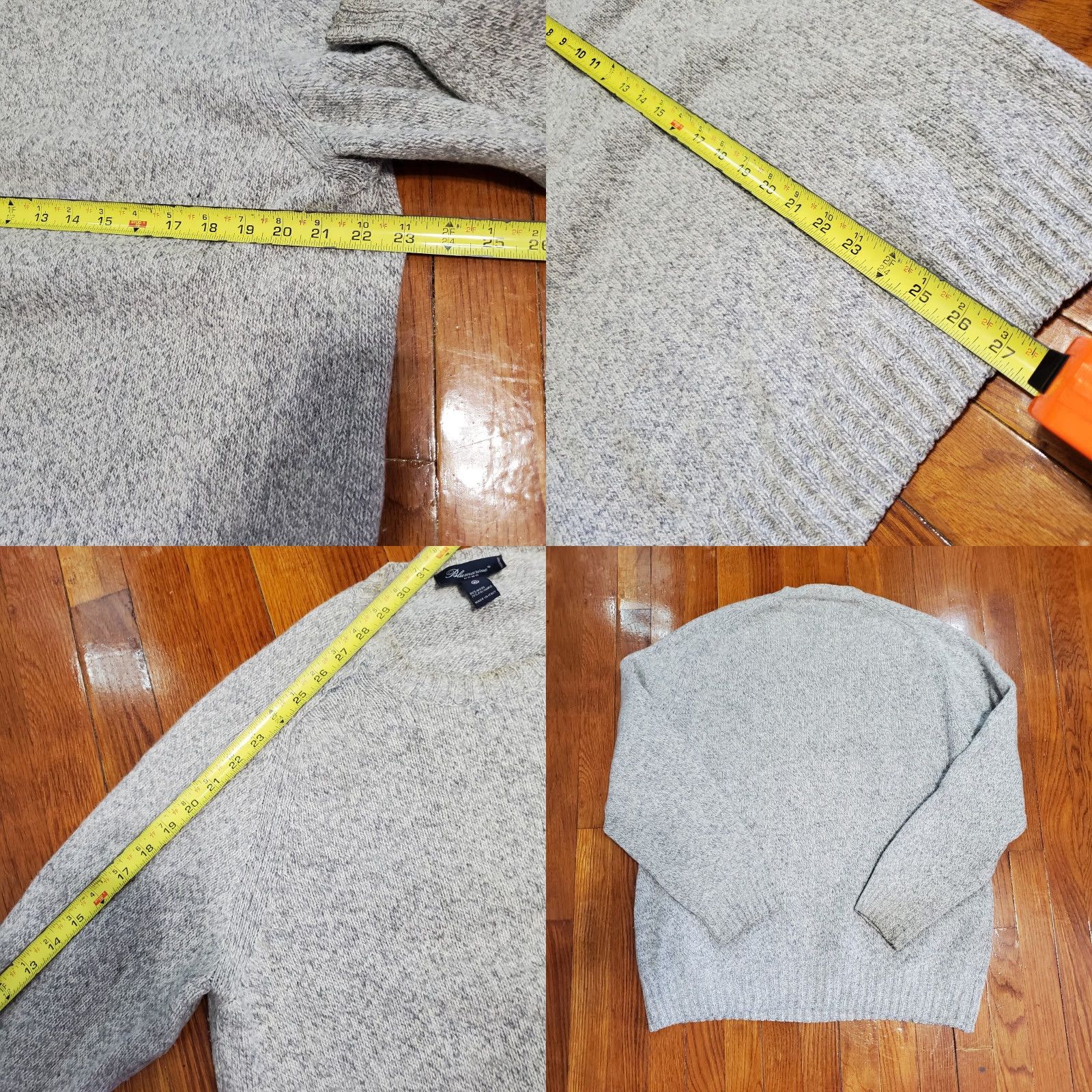 Blumarine VINTAGE Blumarine Sweater Pullover Crew Neck Long Sleeve Gray Wool Polyamide Made in Italy XL Mens Size US XL / EU 56 / 4 - 8 Thumbnail
