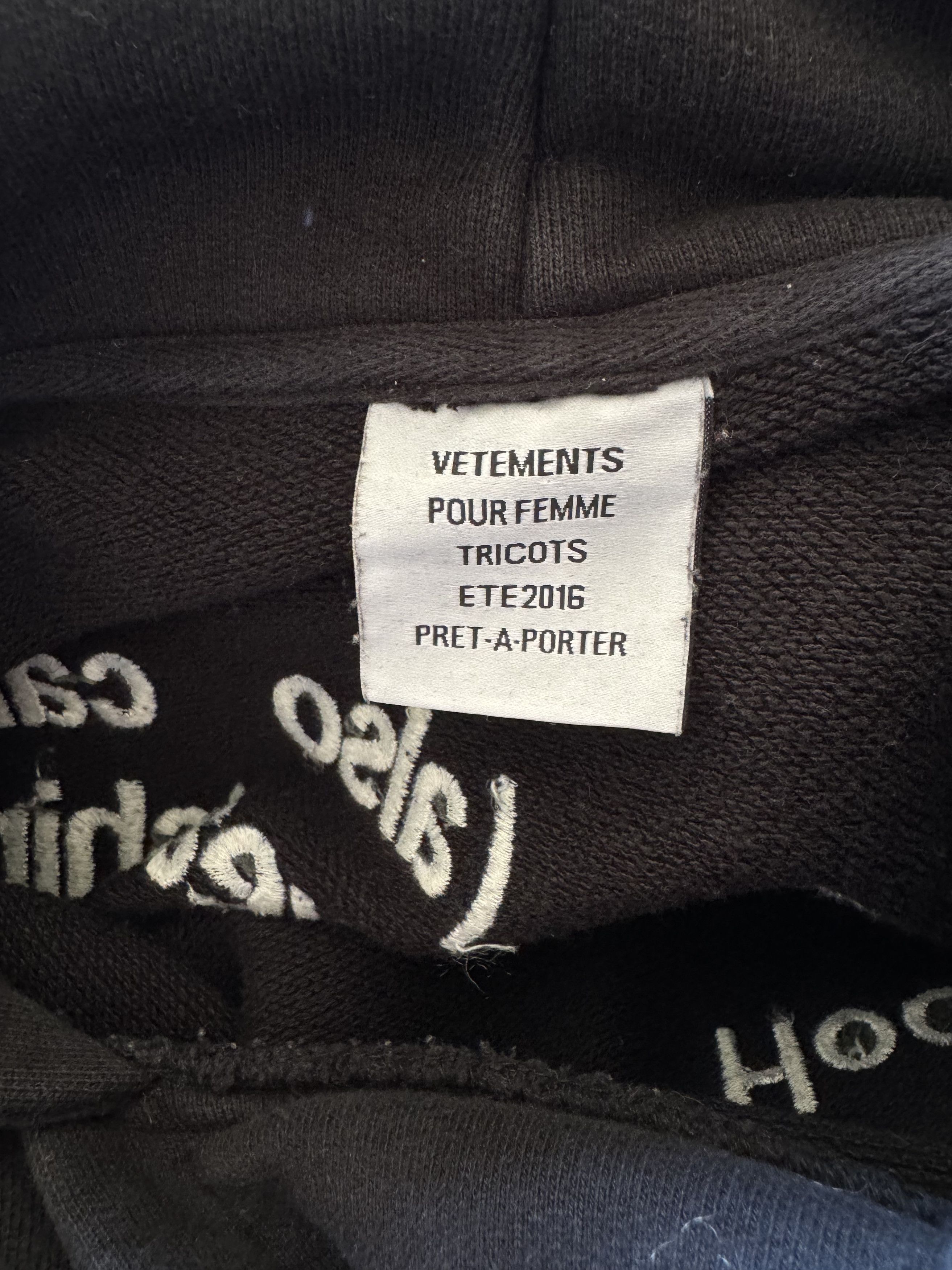 Vetements Vetements Hoodie Hoodie Size US M / EU 48-50 / 2 - 8 Thumbnail