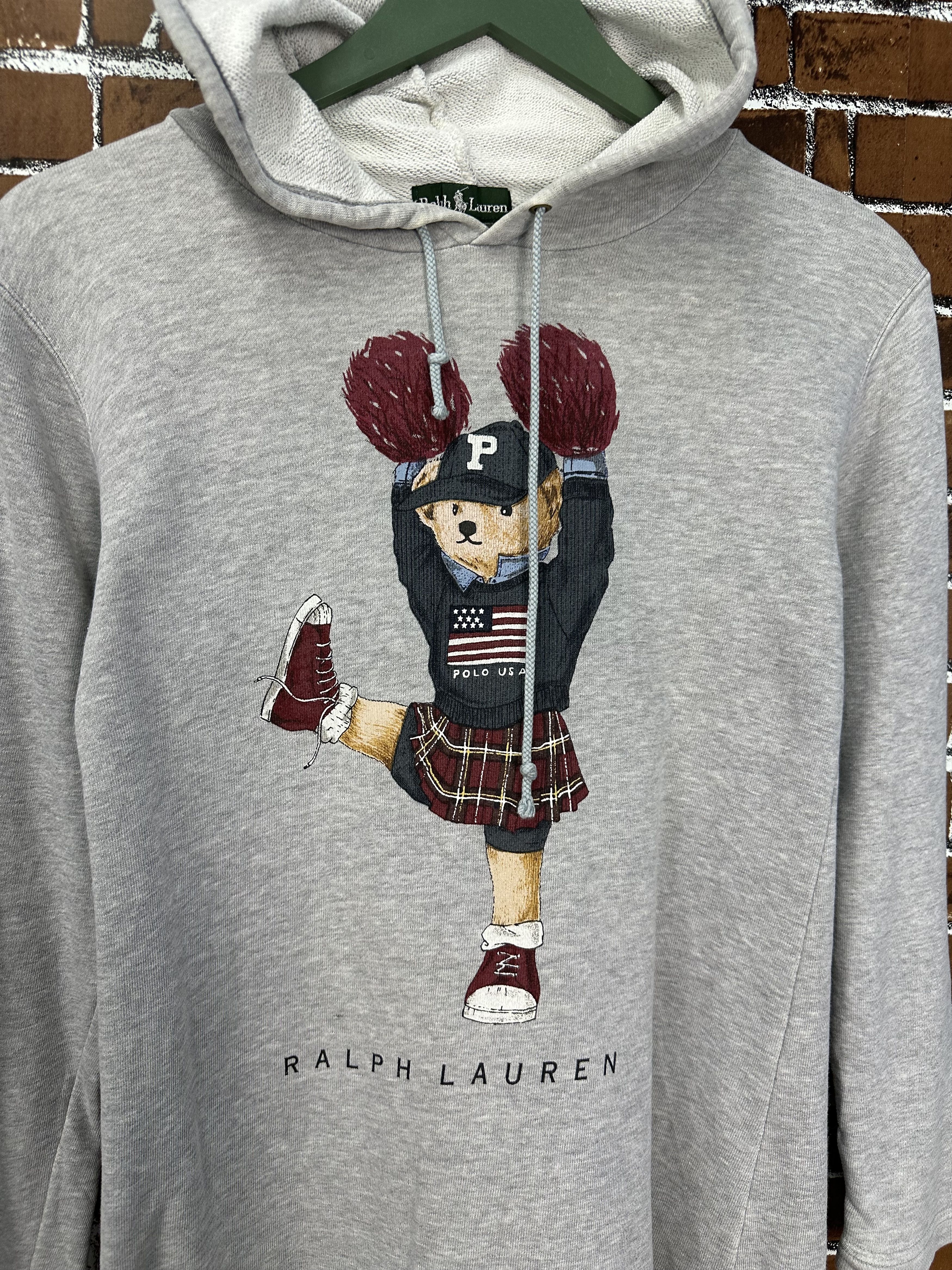 Ralph Lauren Vintage Ralph Lauren Bear Women Long Hoodie Z439 Size XS / US 0-2 / IT 36-38 - 2 Thumbnail