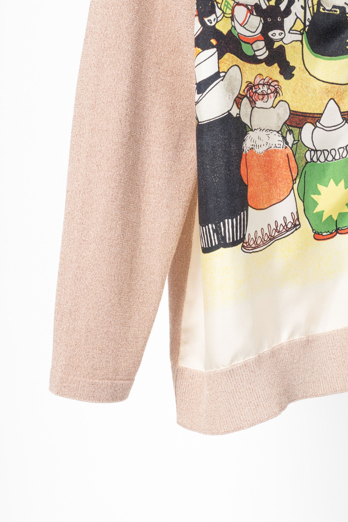 Lanvin Lanvin AW20 Pale Pink Babar-Print Lame-Knit Cardigan Size XL / US 12-14 / IT 48-50 - 6 Thumbnail