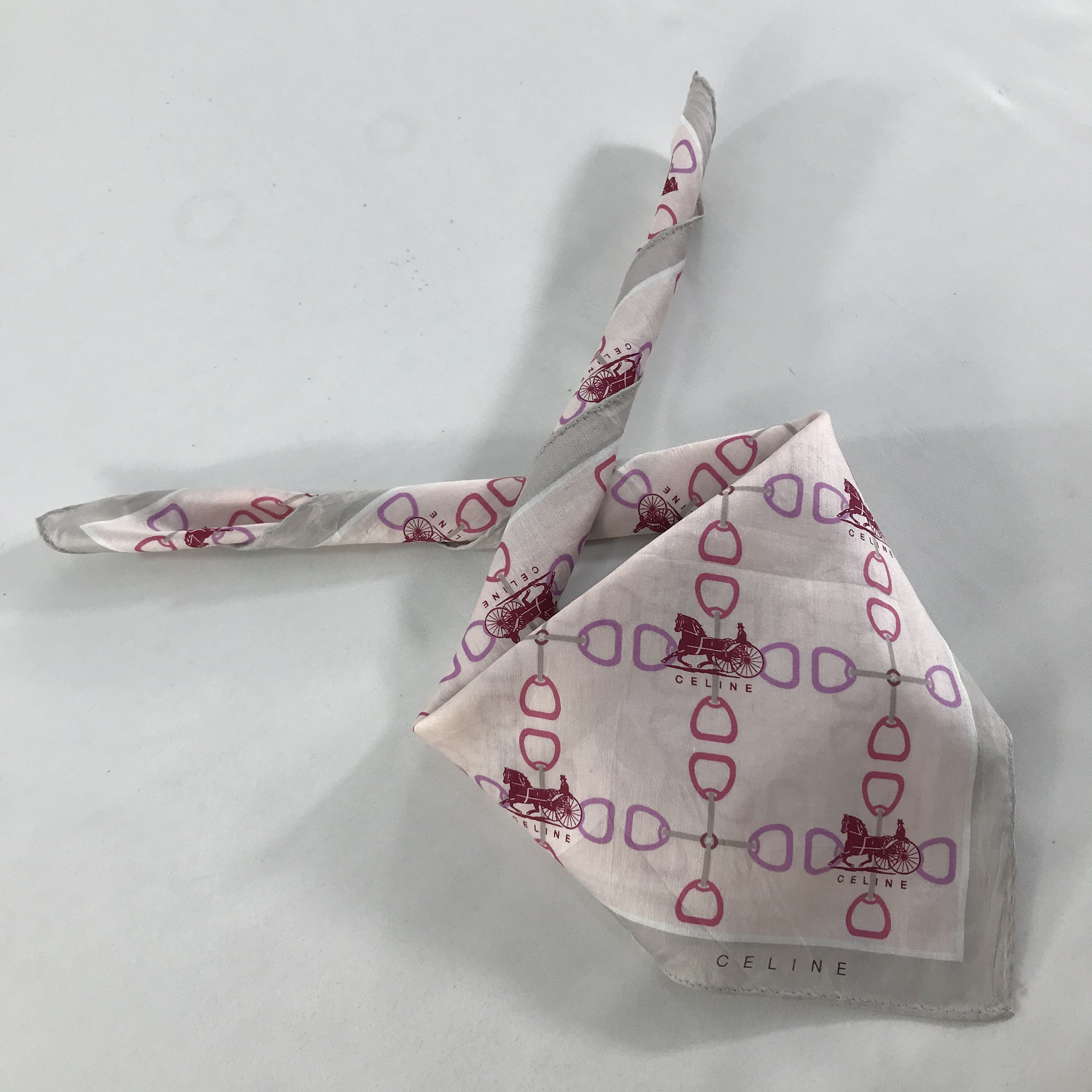 Celine × Vintage Celine Bandana / Handkerchief / Neckerchief - S1574 Size ONE SIZE - 4 Thumbnail