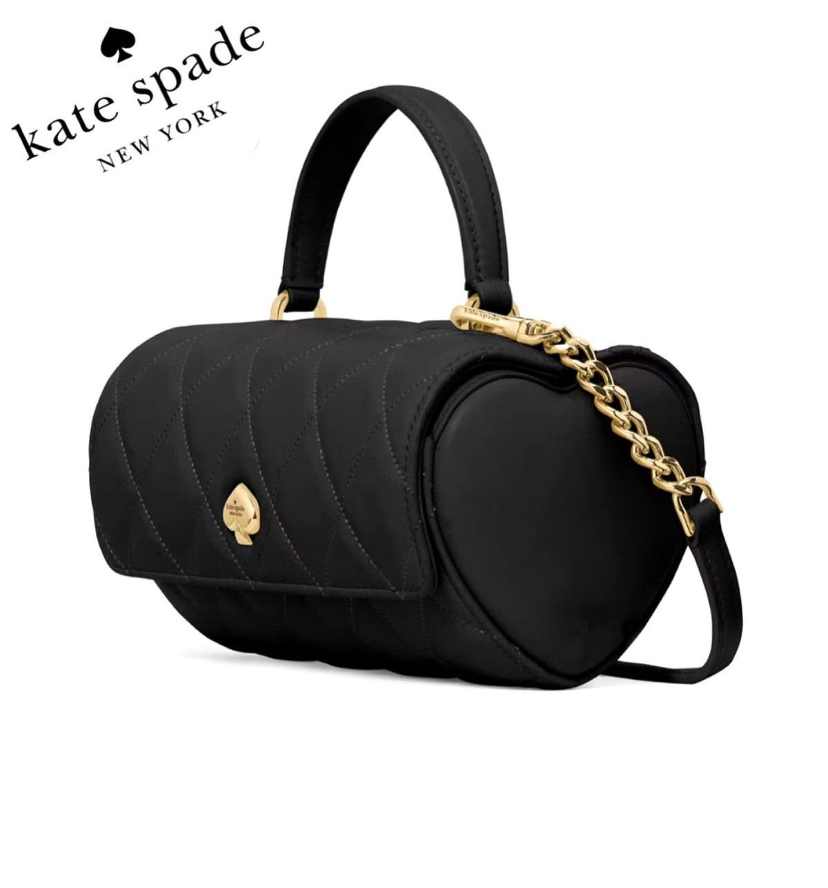 Kate Spade NWT KATE SPADE Heart Barrel Quilted Leather Crossbody Size ONE SIZE - 1 Thumbnail
