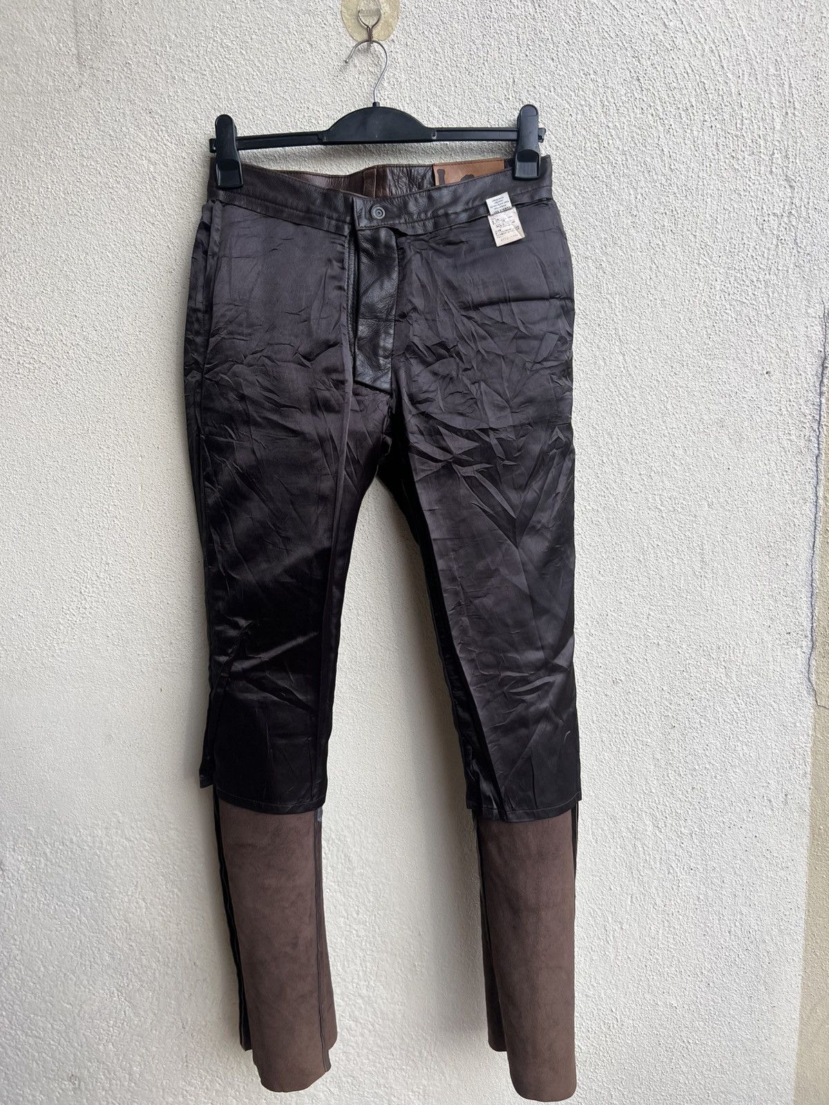 Genuine Leather Vintage Union Made Lee Riders Patina Cowhide Leather Jeans Size US 30 / EU 46 - 22 Thumbnail