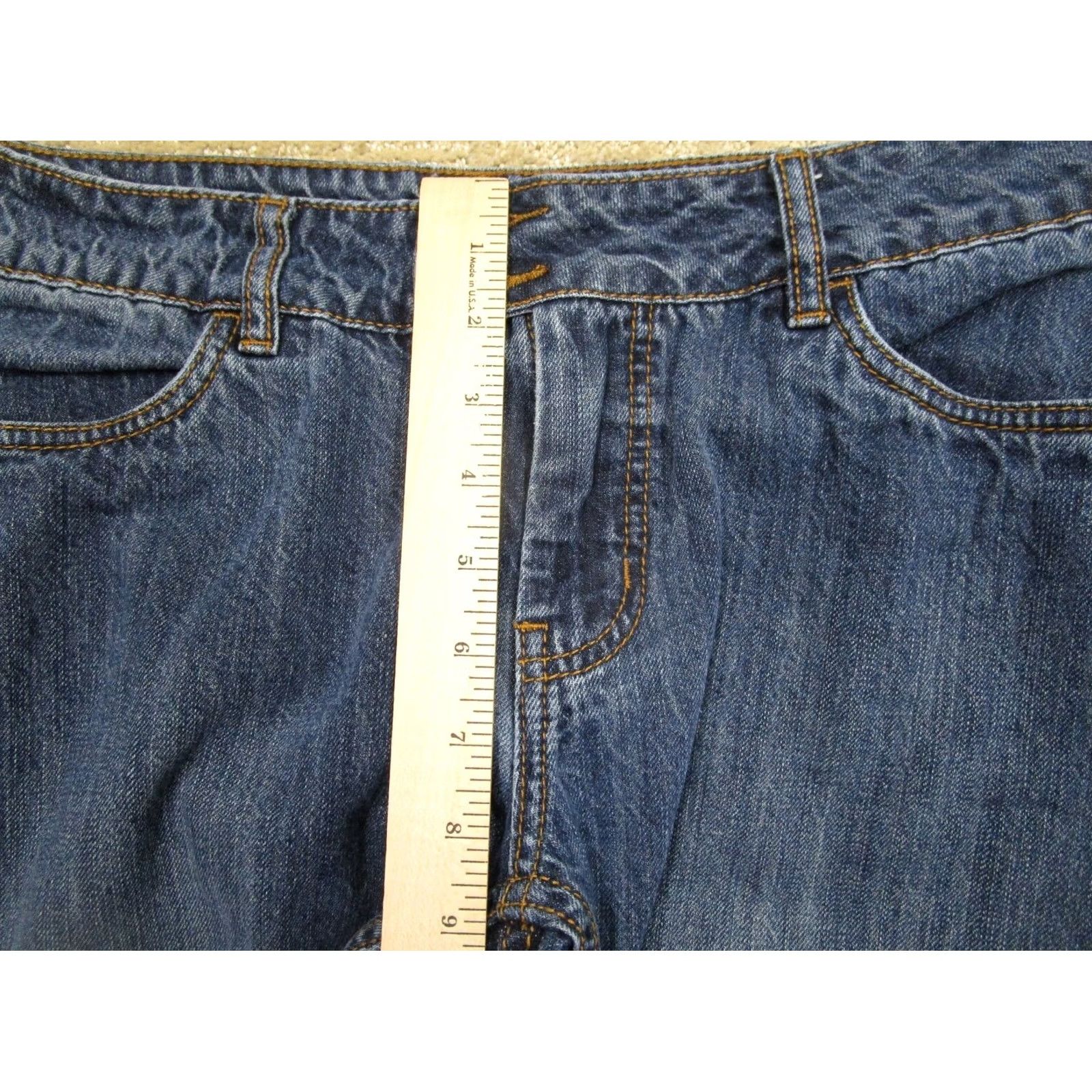 Stetson Stetson Jeans Women 8 Blue Low Rise Bootcut Pants Dark Wash Cowboy Trousers Size 30" / US 8 / IT 44 - 7 Thumbnail