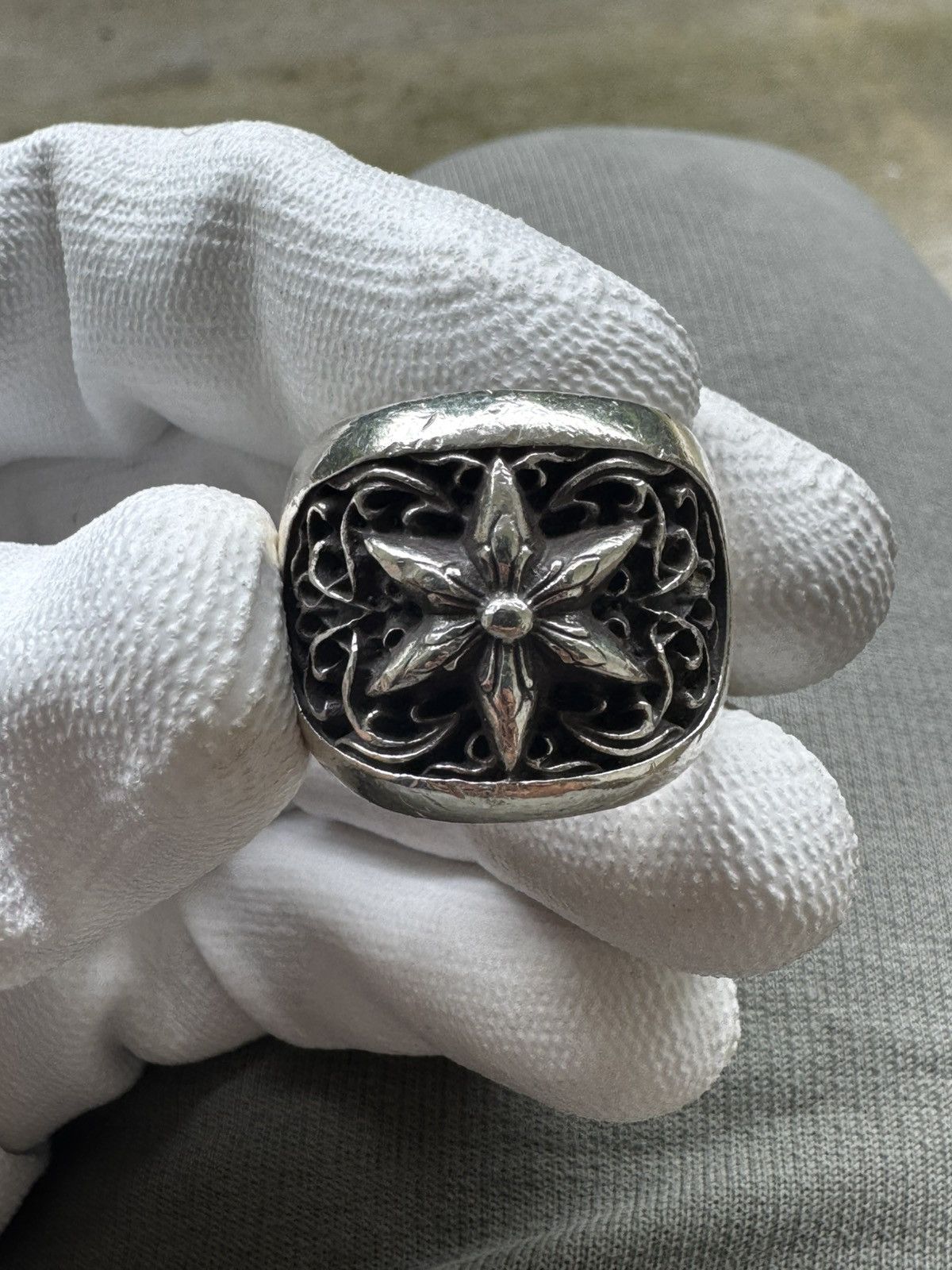 アクセサリー Chrome Hearts Classic Oval Star Ring Oval Star Ring | Savethechrome Shop