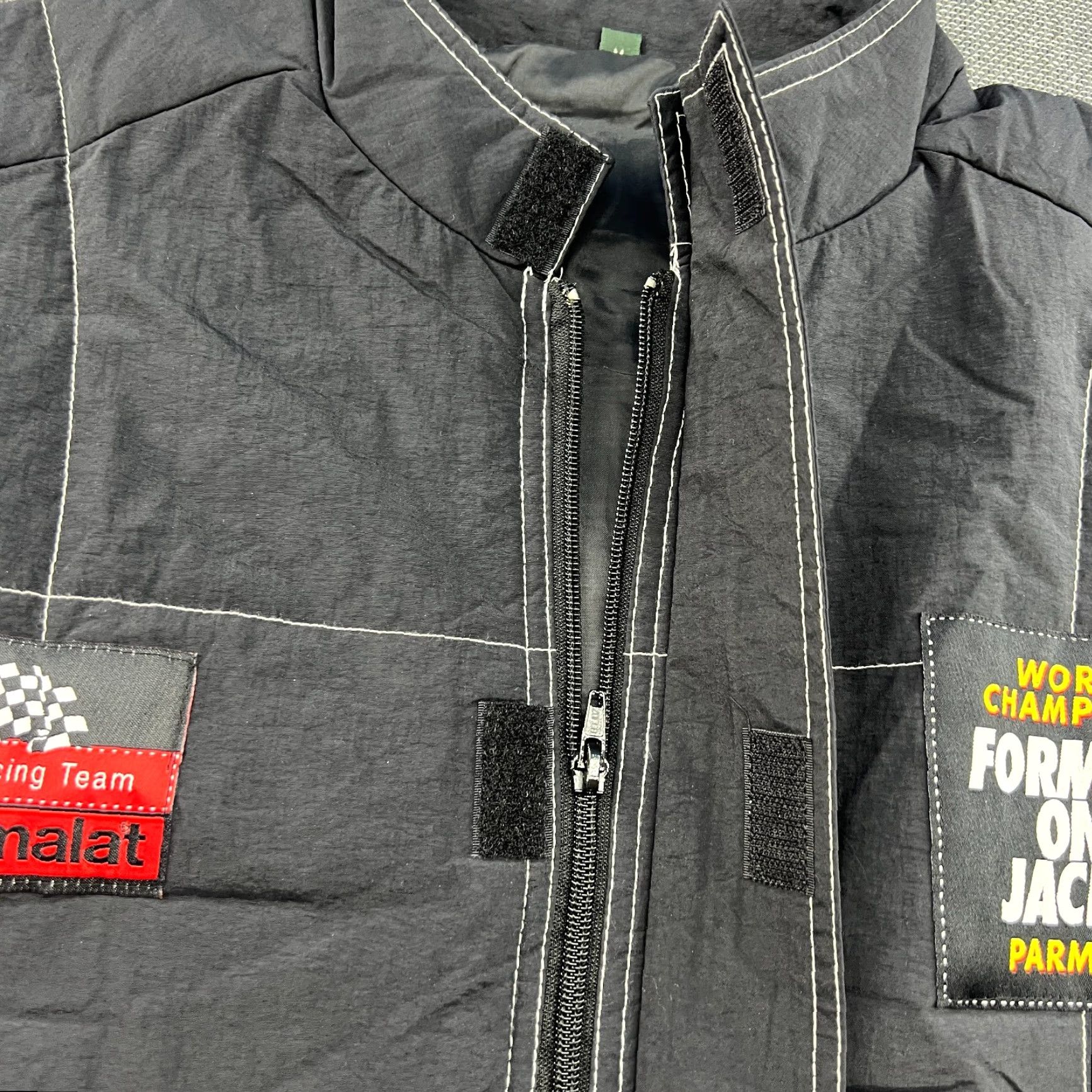 Vintage VINTAGE Parmalat F1 Racing Team World Champions Jacket Medium Black Formula 1 Men M Black Jacket Size US M / EU 48-50 / 2 - 6 Thumbnail