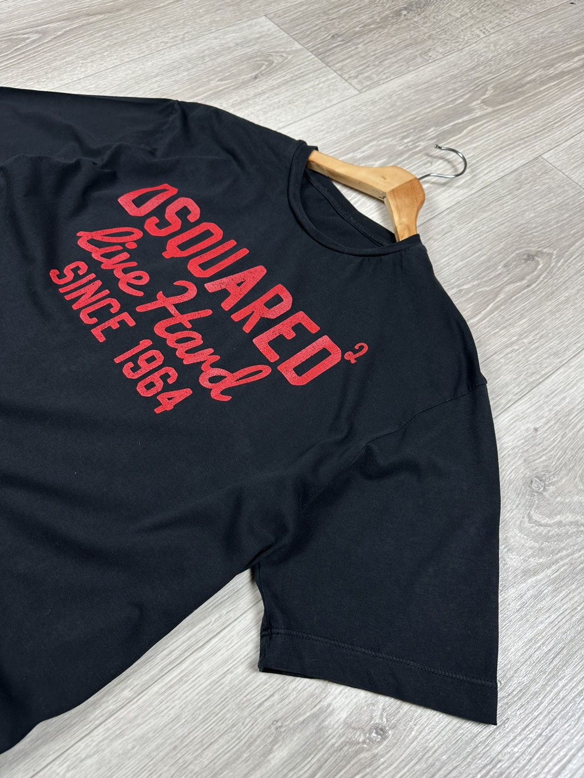 Dsquared2 Dsquared2 Big Logo Live Hard Print T-Shirt Size US XL / EU 56 / 4 - 4 Thumbnail