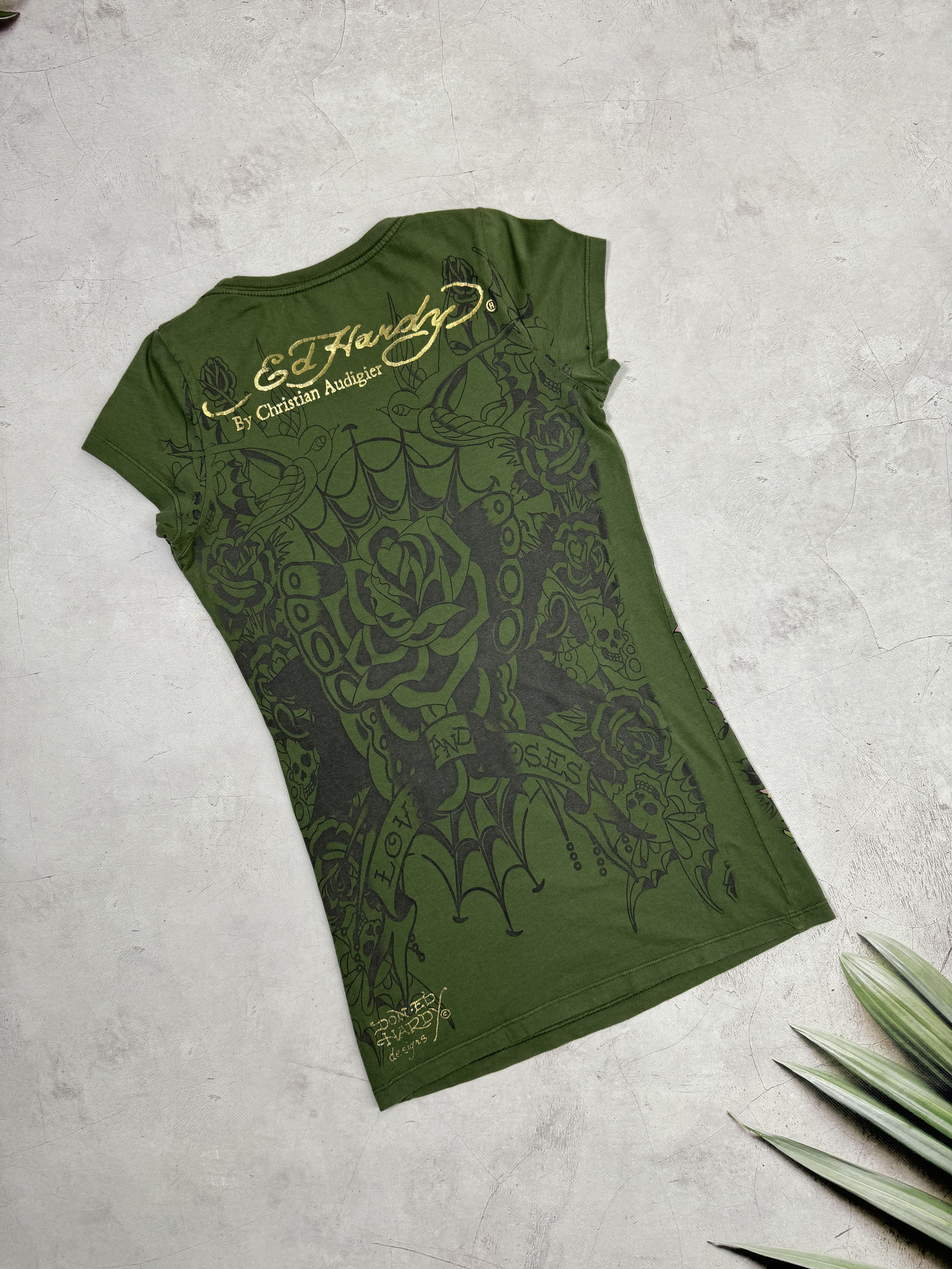 Christian Audigier × Ed Hardy Ed Hardy Mini Dress Tunica Love and Roses Skull & Bird Size S / US 4 / IT 40 - 18 Thumbnail