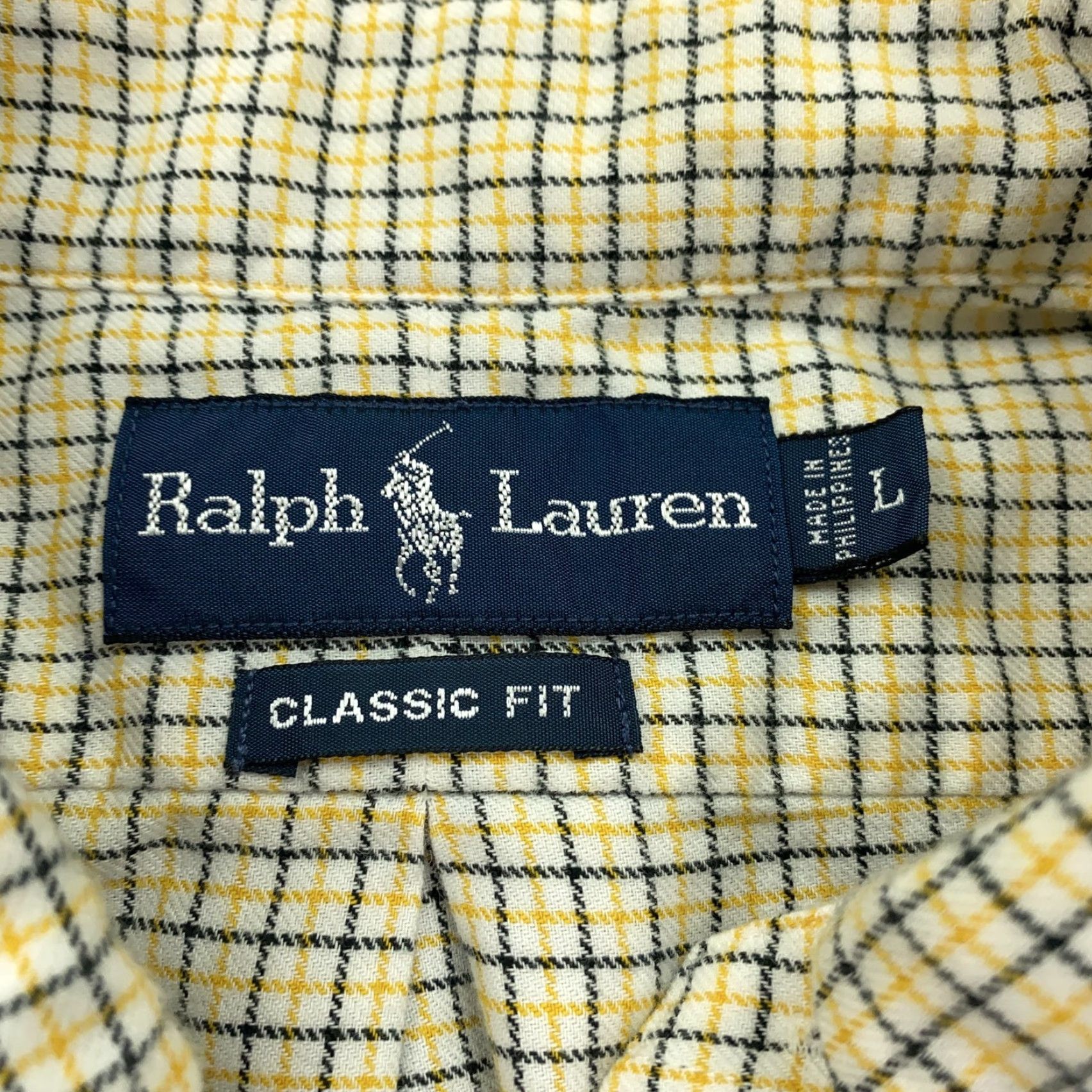 Ralph Lauren VINTAGE Ralph Lauren Shirt Men Large Classic Fit Button-Down Long Sleeve Check Plaid Cotton Size US L / EU 52-54 / 3 - 4 Thumbnail