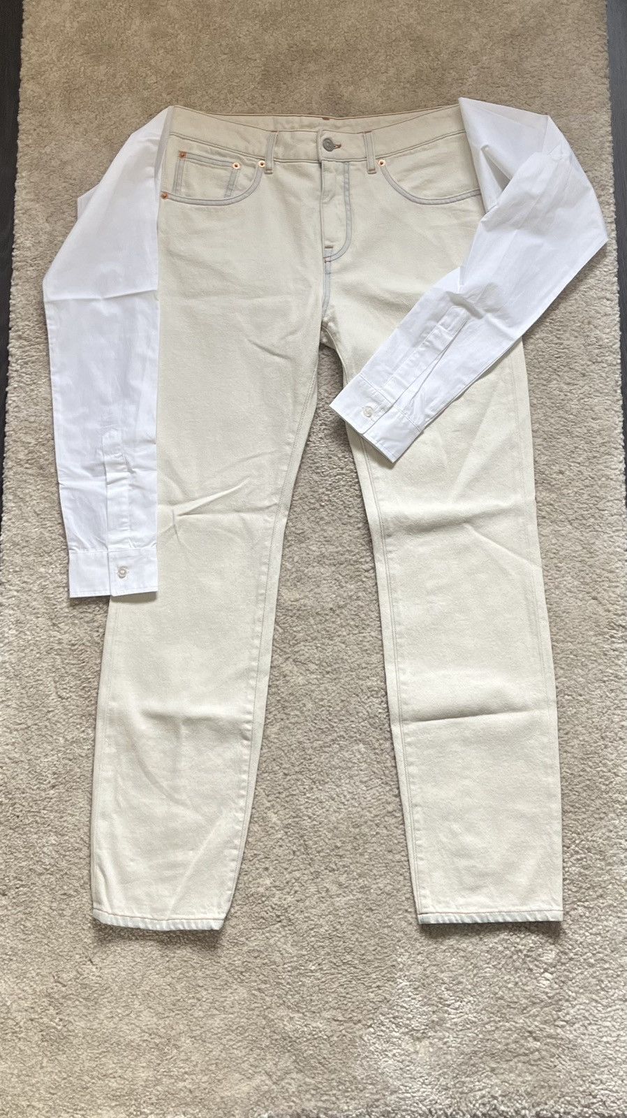 Maison Margiela Jean blanc/crème MM6 Size 28" / US 6 / IT 42 - 1 Thumbnail