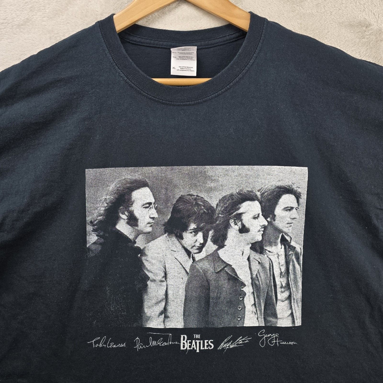 Gildan Vintage The Beatles Shirt XL Paul John Lennon Ringo Y2K Size US XL / EU 56 / 4 - 2 Thumbnail