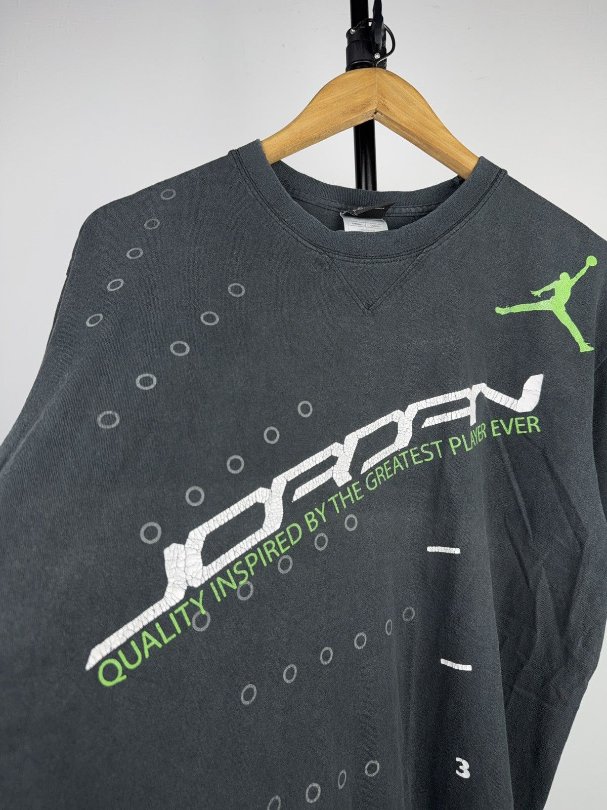 Jordan Brand Vintage 00s Jordan Jumpman Tee Neon Green Logo Y2K Style Size US M / EU 48-50 / 2 - 5 Thumbnail