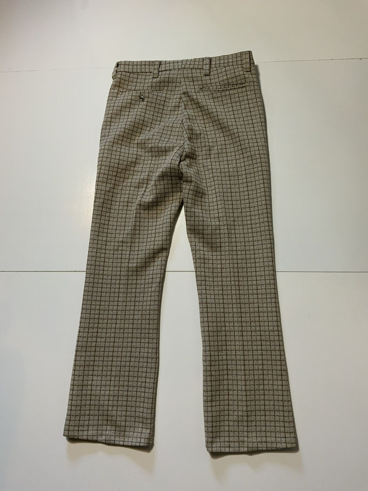 Vintage VTG 70s Double Knit Polyester Mod Atomic Flare Leisure Pants Size US 32 / EU 48 - 3 Thumbnail
