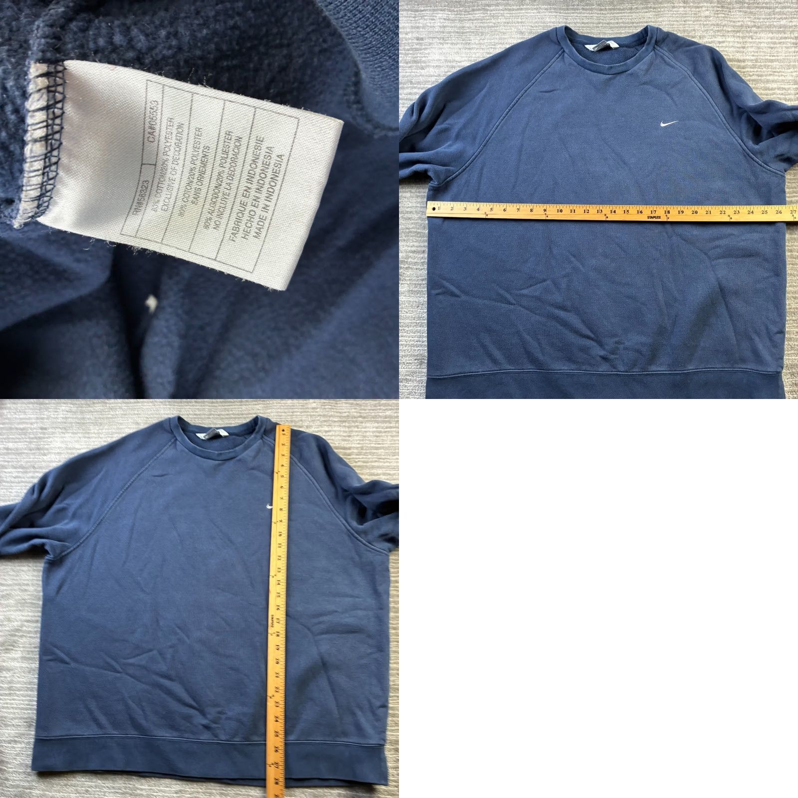 Nike VINTAGE Nike Sweatshirt Mens 2XL Blue Raglan Pullover Crewneck Fleece Shirts Jacket Size US XXL / EU 58 / 5 - 8 Thumbnail