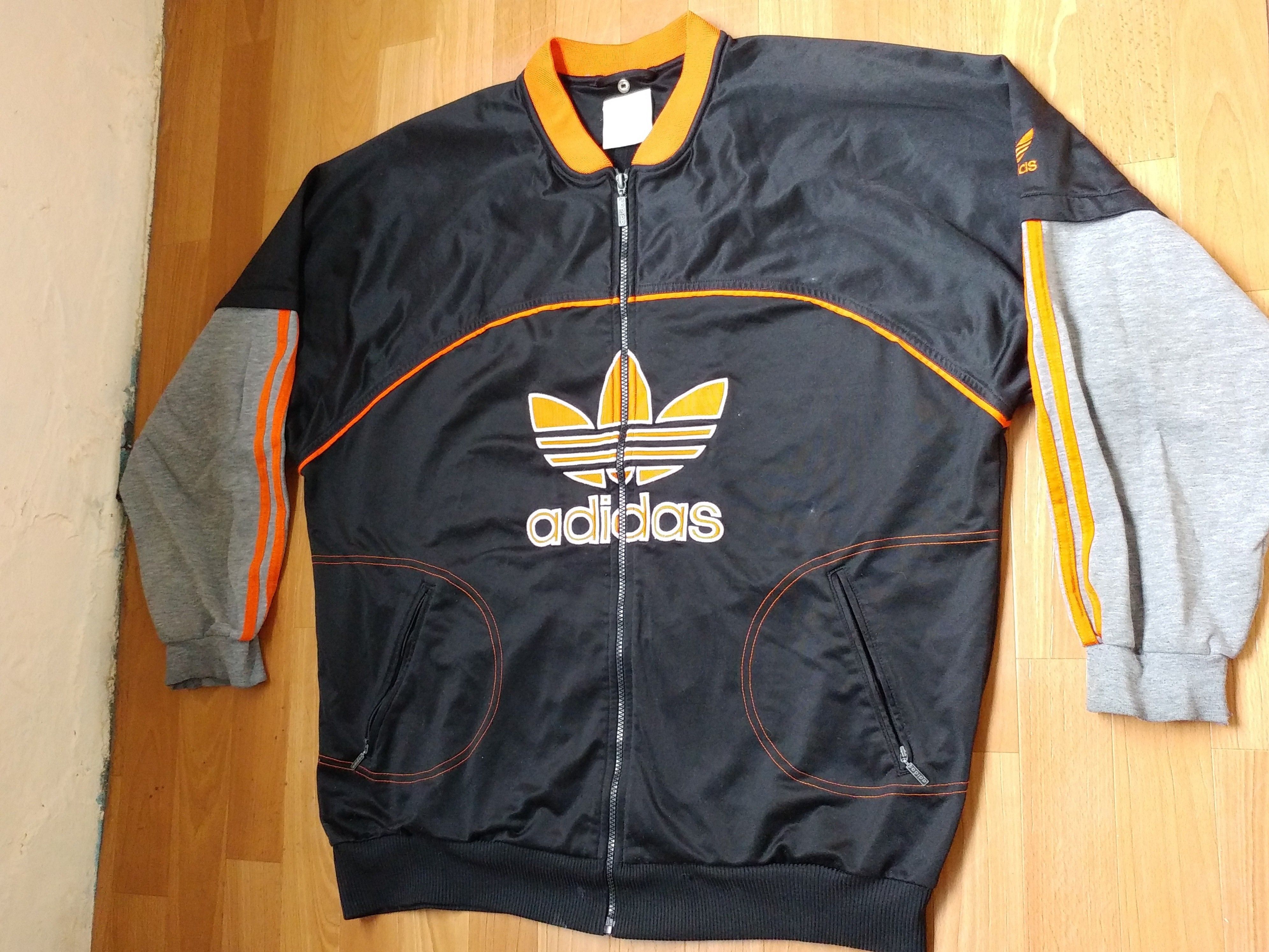 Adidas × Vintage ADIDAS jacket, black vintage hip hop 90s hip-hop size XL Size US XL / EU 56 / 4 - 3 Thumbnail
