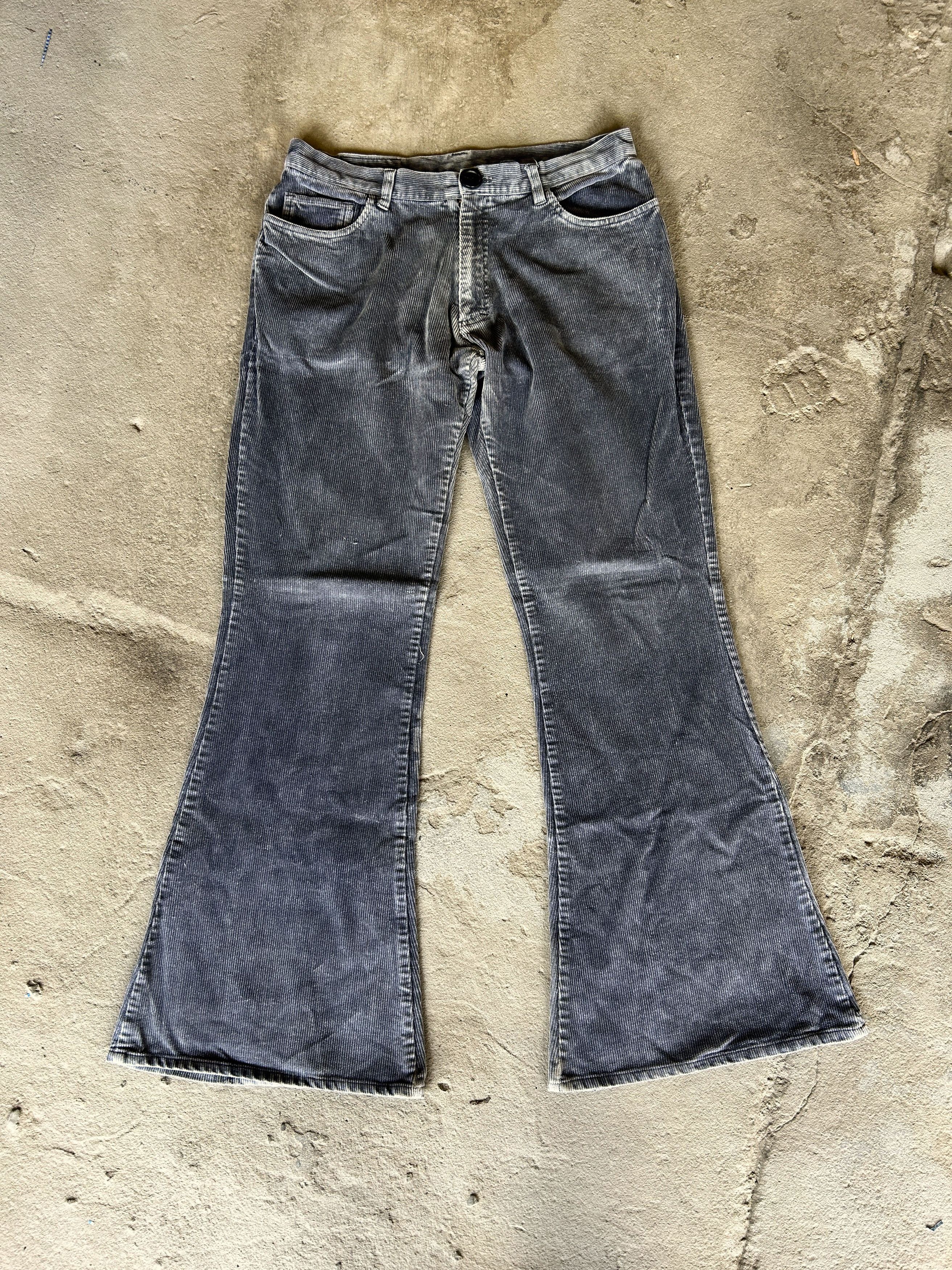 Vintage FLARED 💥 JUNYA WATANABE BALENCIAGA STYLE DISTRESSED JEANS Size US 30 / EU 46 - 2 Thumbnail