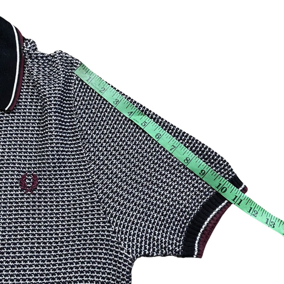 Fred Perry Fred Perry Reissues Knitted Polo, Black & White Size US XS / EU 42 / 0 - 21 Thumbnail