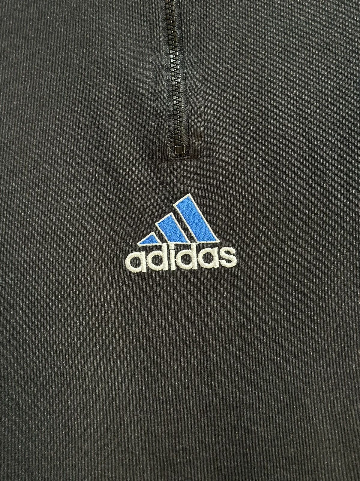 Adidas × Vintage Vintage Adidas Half Zipper Jersey Tee Size US L / EU 52-54 / 3 - 2 Thumbnail
