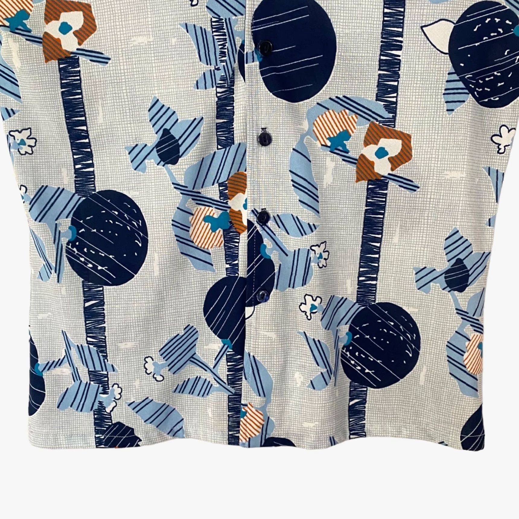 Vintage VINTAGE Joel California Abstract Retro Disco Button-Up Shirt Blue Mens M Size US M / EU 48-50 / 2 - 6 Thumbnail