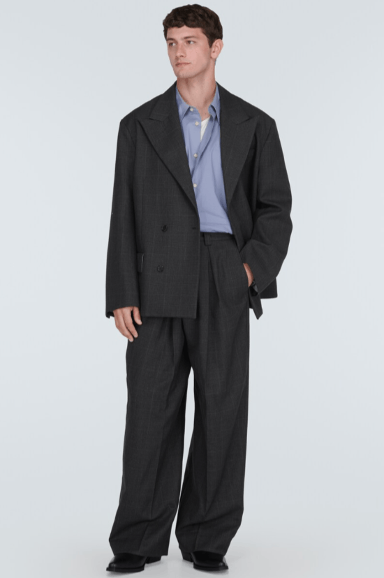 Acne Studios ACNE STUDIOS Fine-check Double-breasted Blazer Size US S / EU 44-46 / 1 - 1 Thumbnail