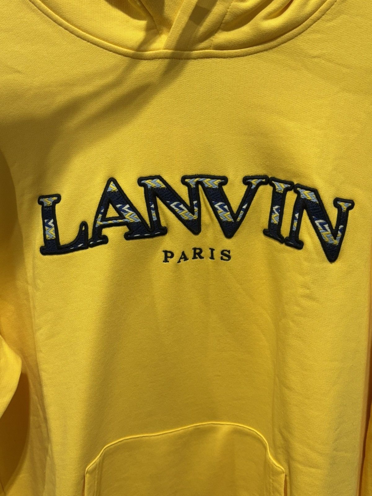 Lanvin Lanvin Curb EMB Yellow Hoodie Size US XL / EU 56 / 4 - 3 Thumbnail