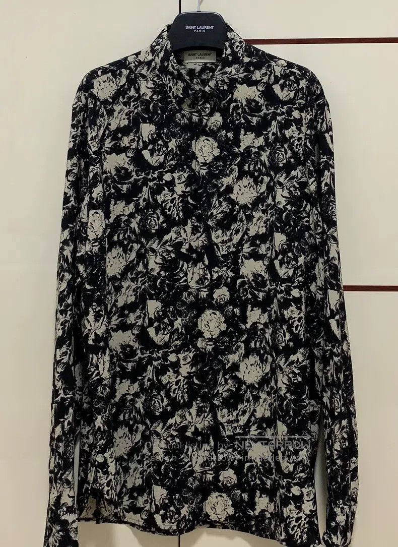 Saint Laurent Paris Saint Laurent Paris size 41 Silk French Rose Shirt Size US XXL / EU 58 / 5 - 1 Thumbnail