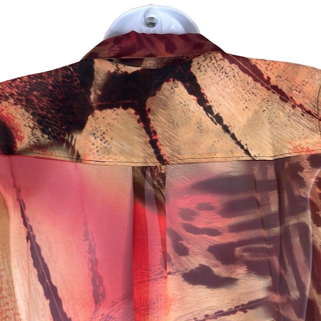 Other Da Nang Womens XS 100% Silk Button Front Tunic Top Blouse Re Size XS / US 0-2 / IT 36-38 - 5 Thumbnail