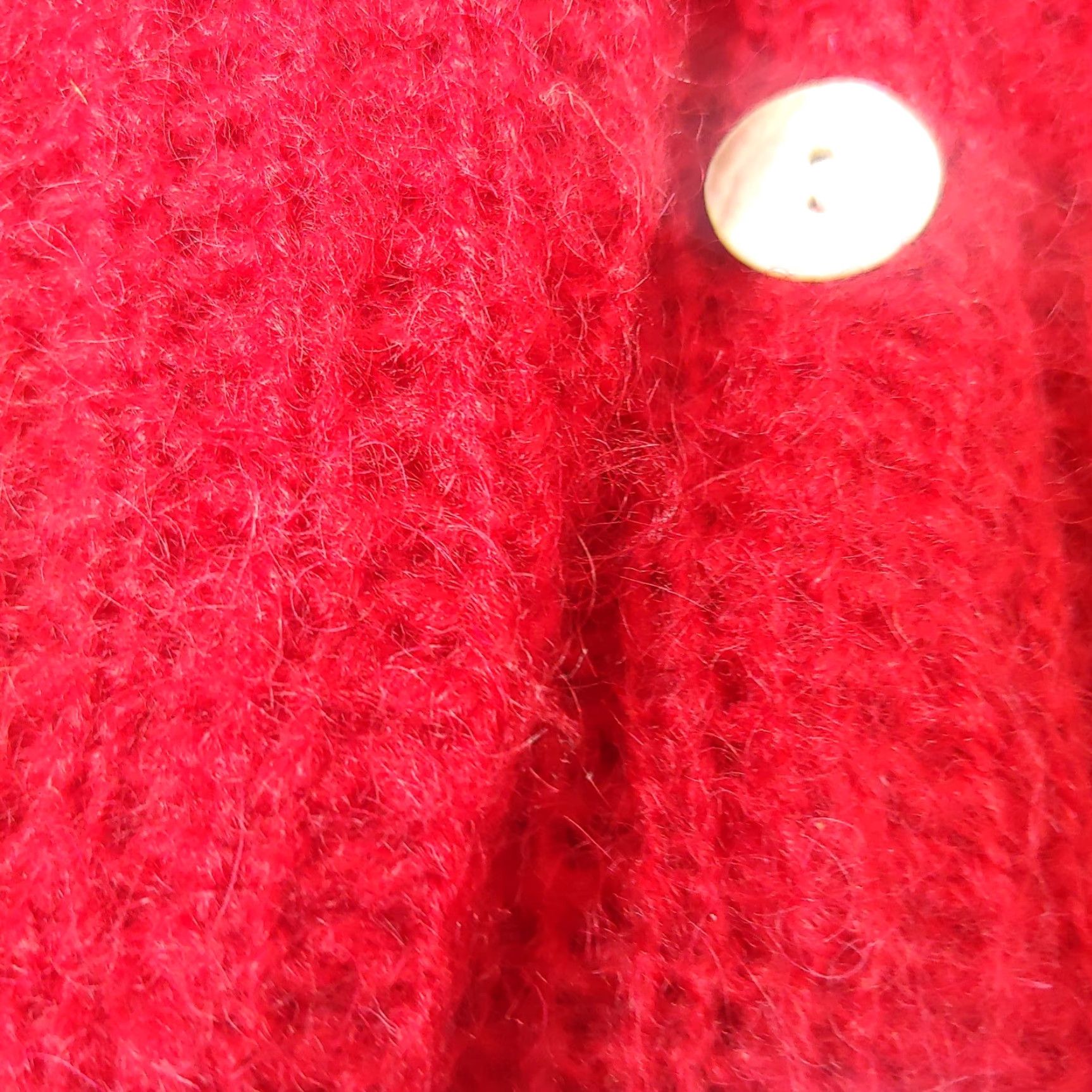 Vintage Vintage Moda Intl Women’s Cardigan Sweater S Red Knit Y2K Mohair Blend Casual Size S / US 4 / IT 40 - 6 Thumbnail