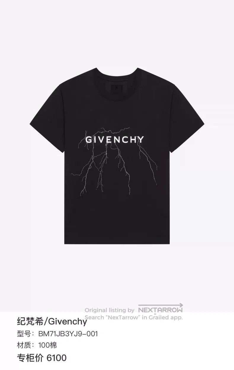 Givenchy Givenchy Black Letter Lightning Short Sleeve L Size Size US L / EU 52-54 / 3 - 6 Thumbnail