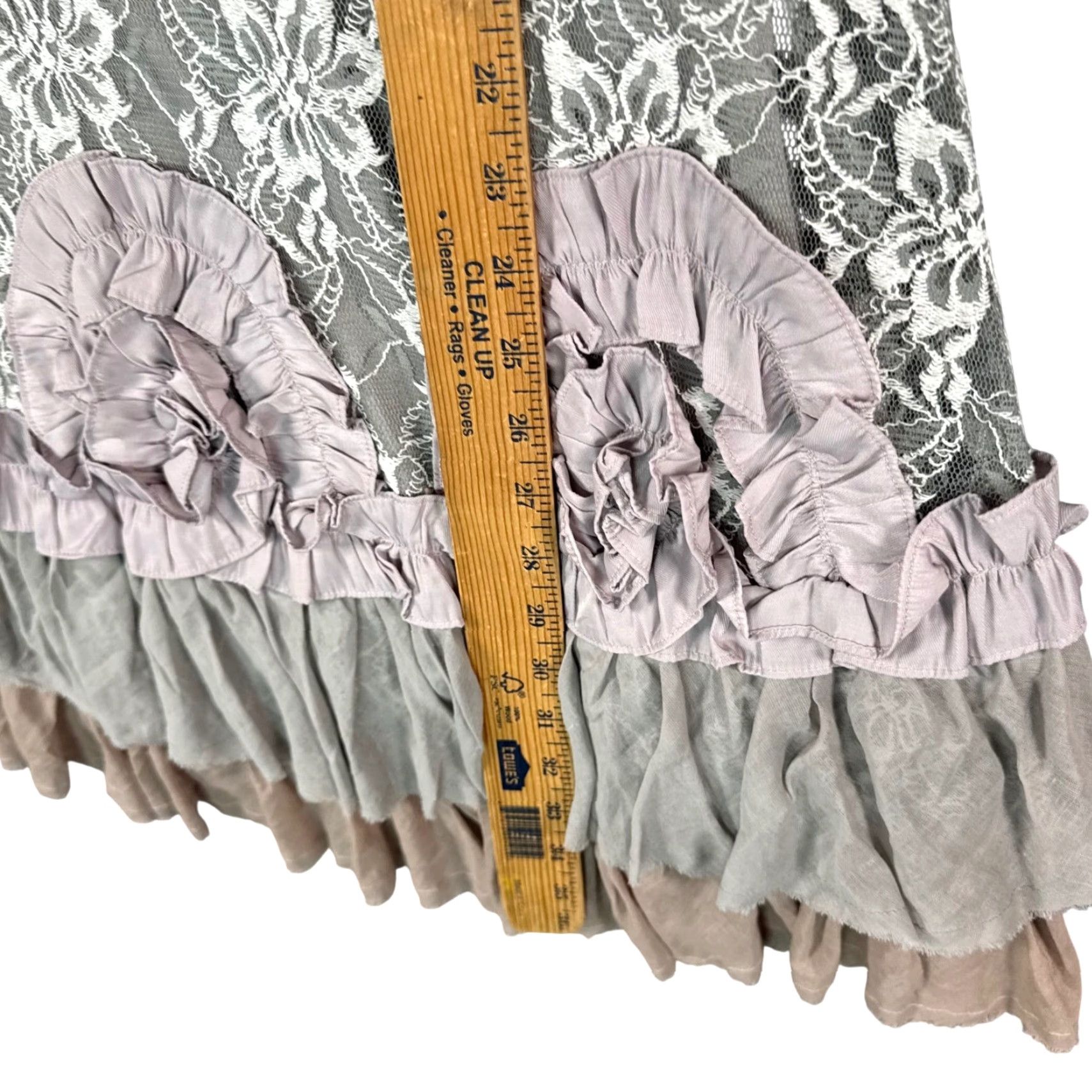 royal blue and white lace dress Long Blue and White Floral-Print Prom Dress with Beads White/Royal / 18 main image 0