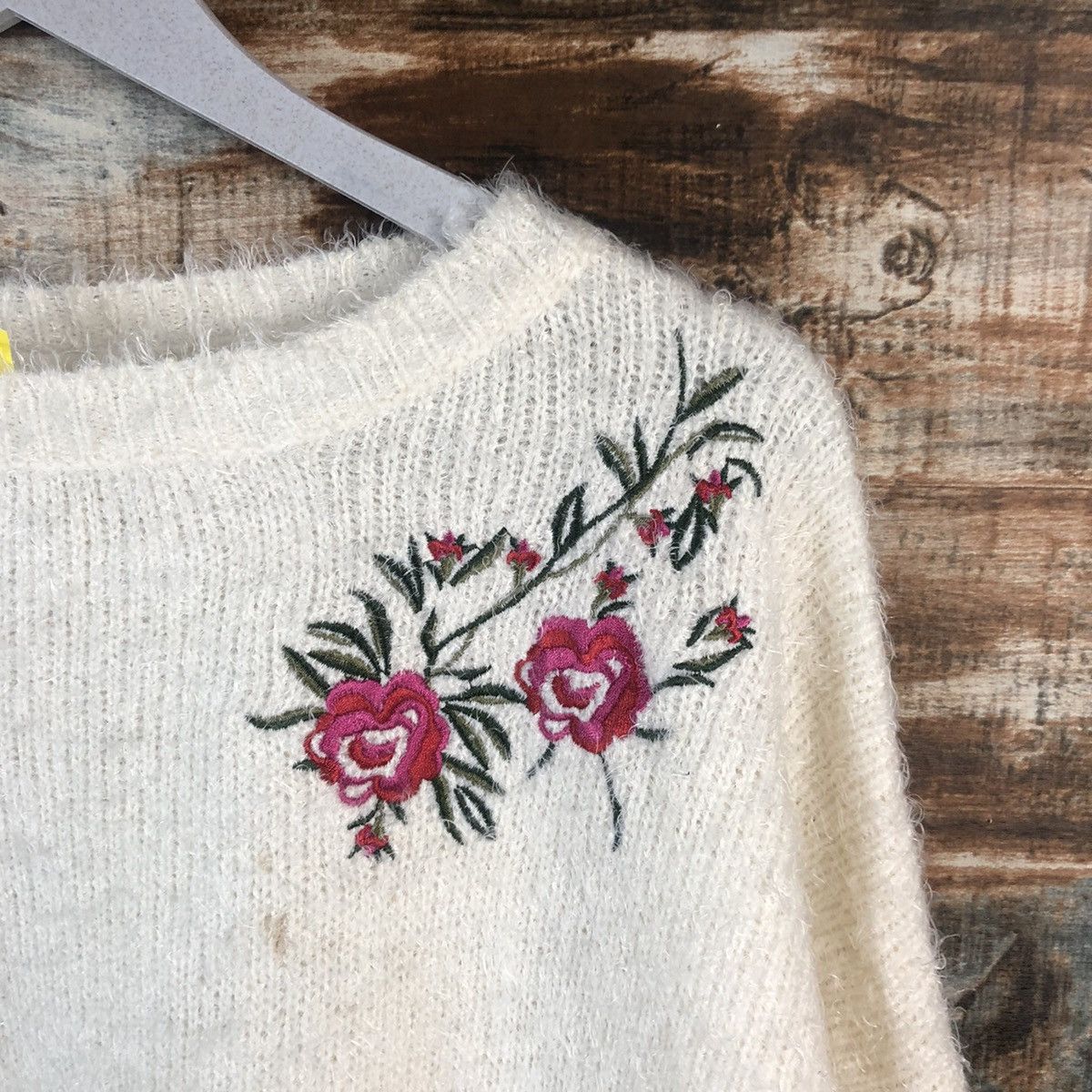 Homespun Knitwear DL GU White vintage mohair shaggy Knitwear #C346 Size XL / US 12-14 / IT 48-50 - 10 Thumbnail