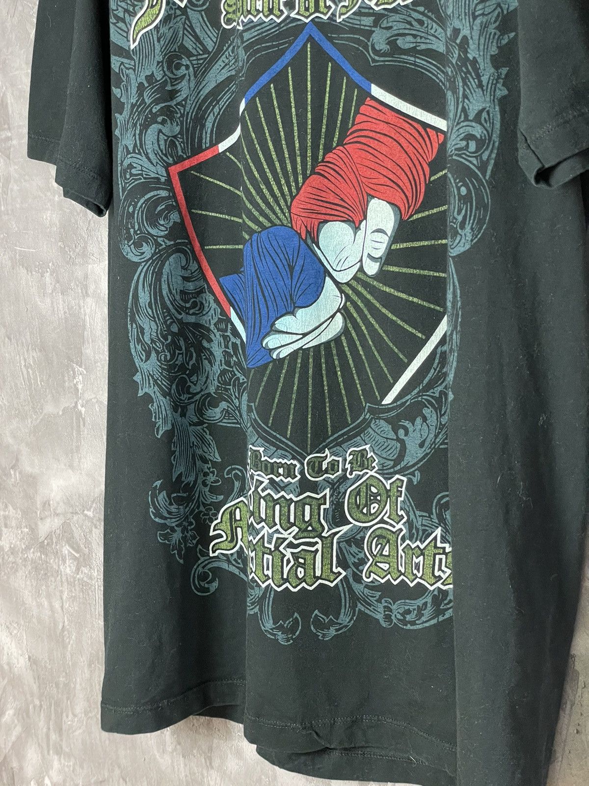 Band Tees × Japanese Brand × Vintage Vintage Y2K Muay Thai Boxing Double Sided T-Shirt Size US L / EU 52-54 / 3 - 10 Thumbnail