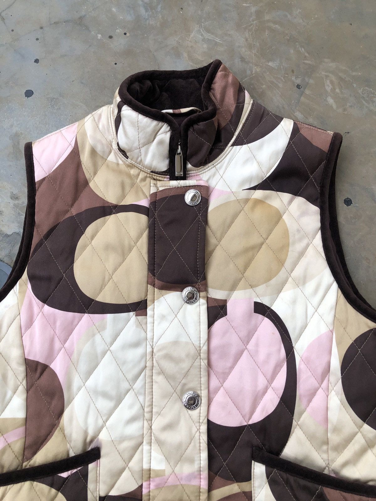 Coach Classic Coach Logo Pattern Print Quilted Vest Size S / US 4 / IT 40 - 2 Thumbnail