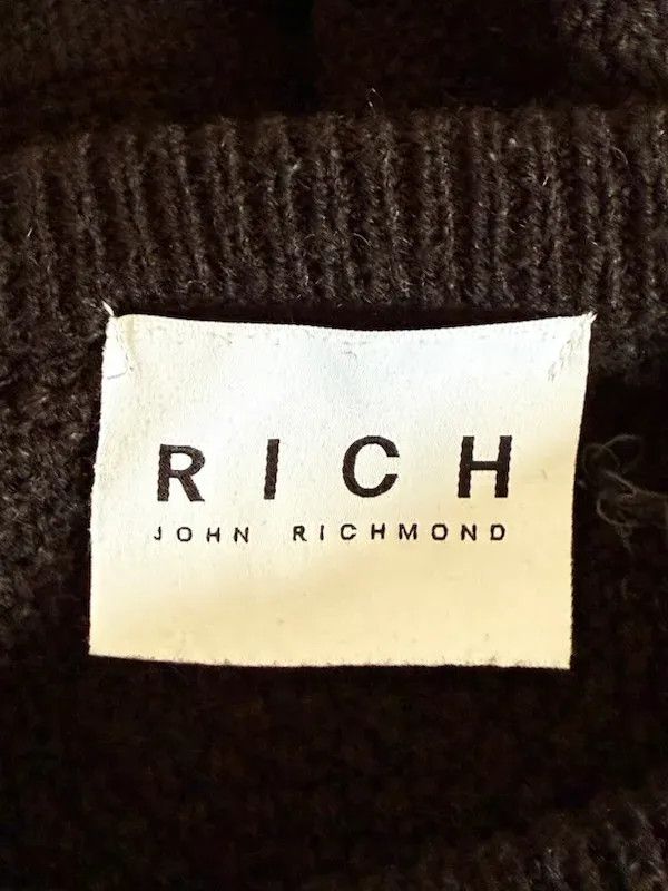 John Richmond Richmond Maglione Girocollo Uomo Taglia L Nero Size US L / EU 52-54 / 3 - 6 Thumbnail
