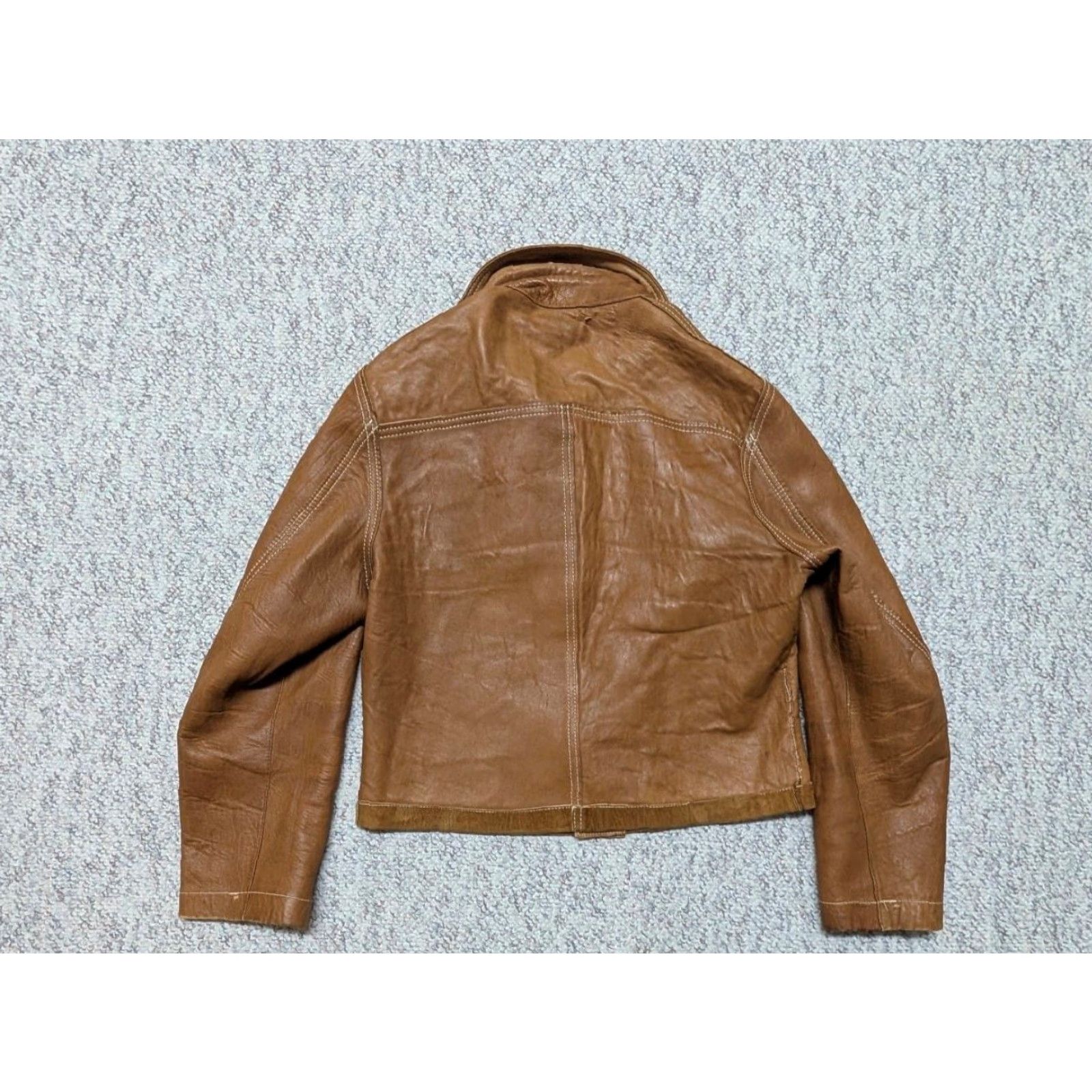 Vintage VINTAGE western suede cowhide leather XXS jacket Trucker cowboy east west -unisex- Adults 2XS brown leather jacket western 1970s vintage style Size US XXS / EU 40 - 5 Thumbnail