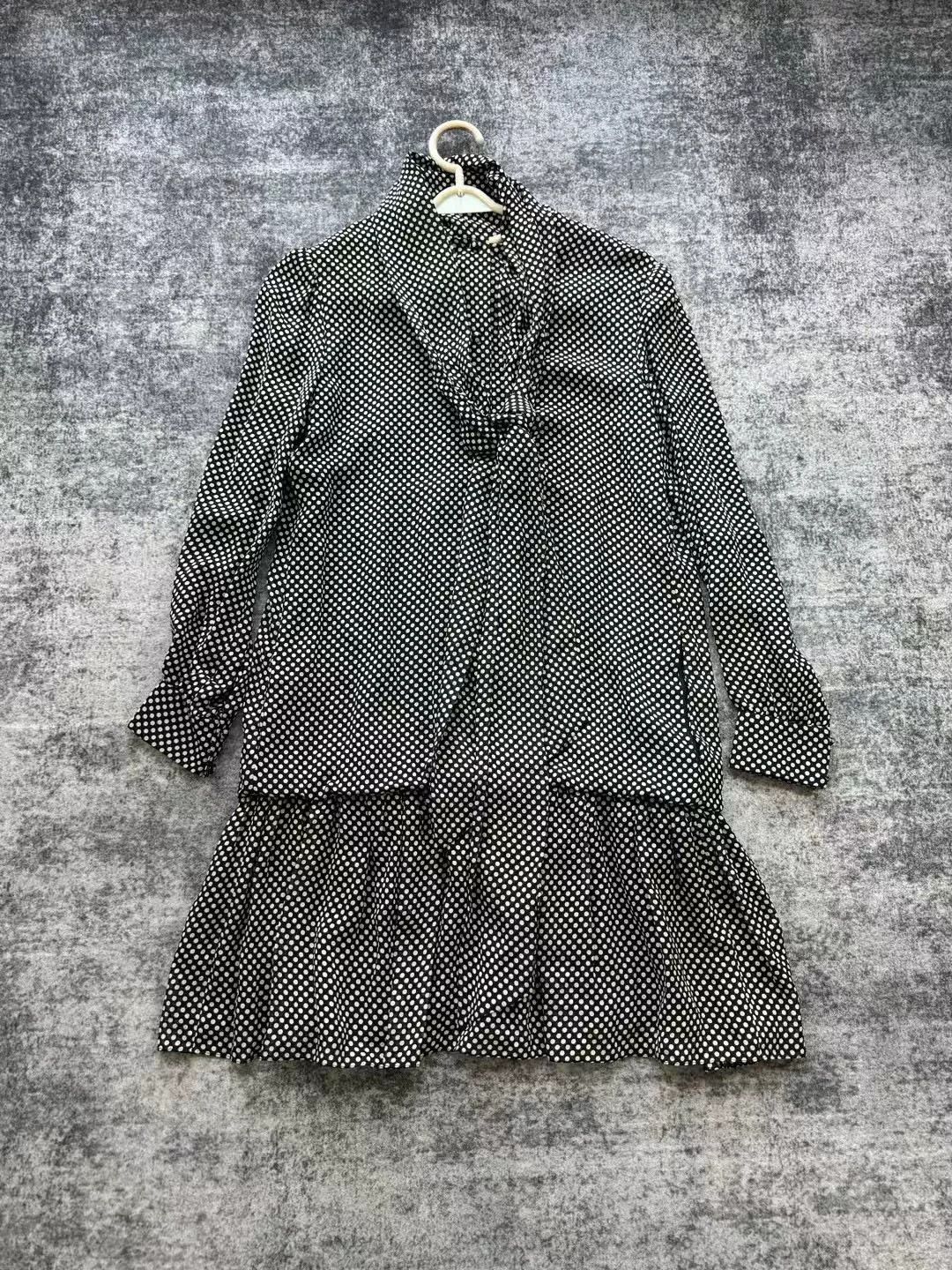 Celine Celine Polka Dot Silk Shirt Dress Size XXS / US 00 / IT 34 - 1 Thumbnail