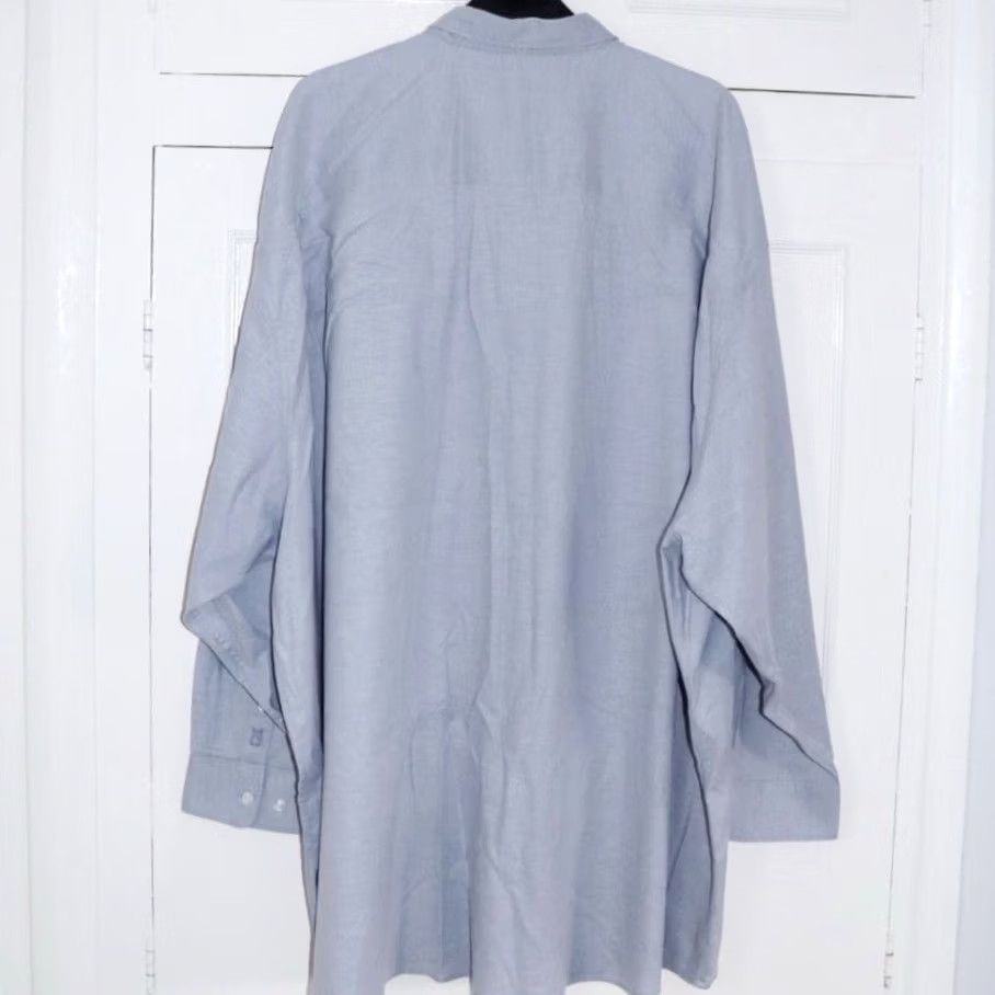 Cutter & Buck Cutter & Buck Shirt 5XB Oxford Blue Mens Easy Care Button Down Pre Loved Size US XXL / EU 58 / 5 - 2 Thumbnail
