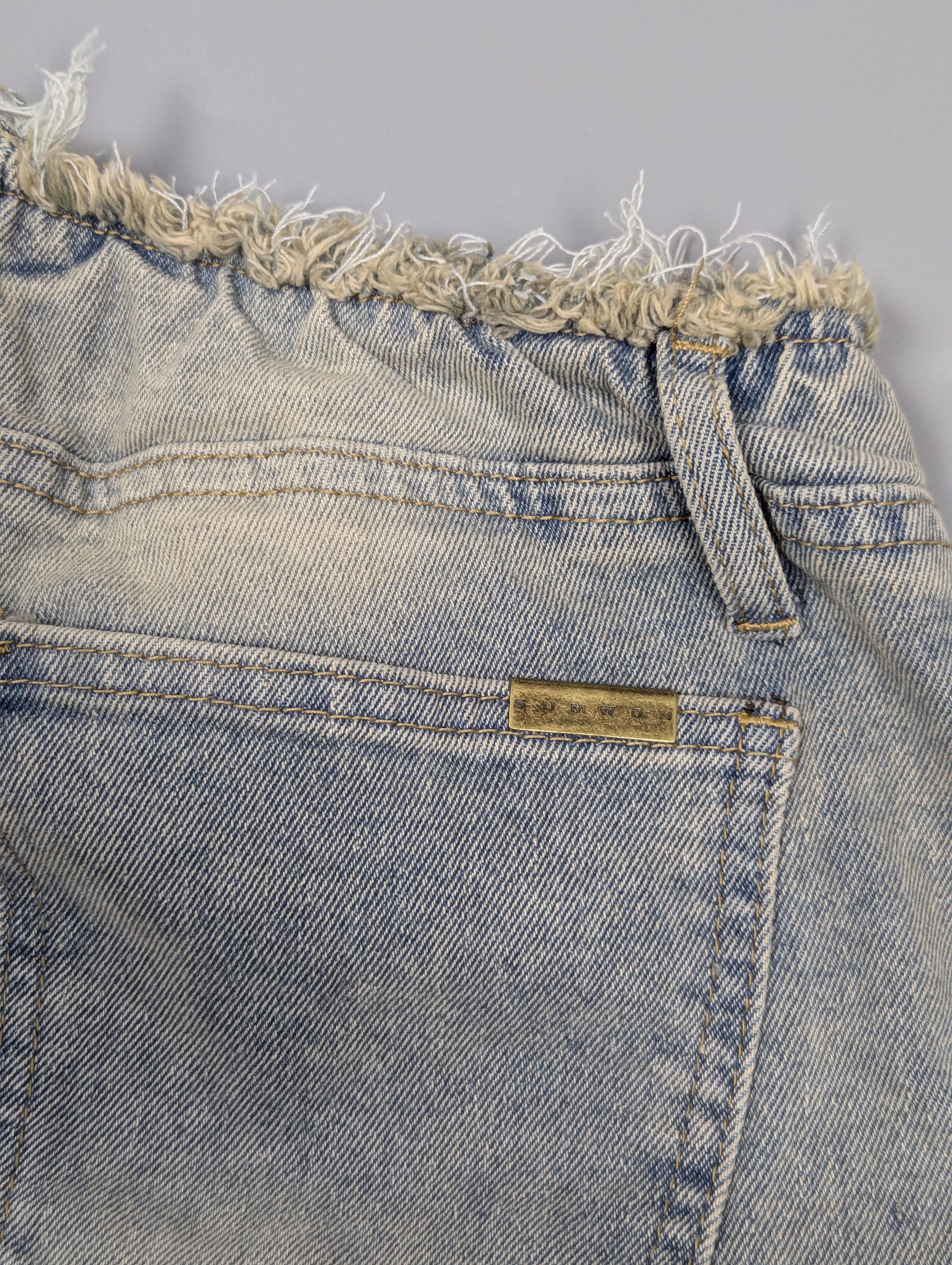 Japanese Brand SUMWON Vintage Y2K Distressed Gray Ripped Avant-Garde Jeans Size 28" / US 6 / IT 42 - 16 Thumbnail