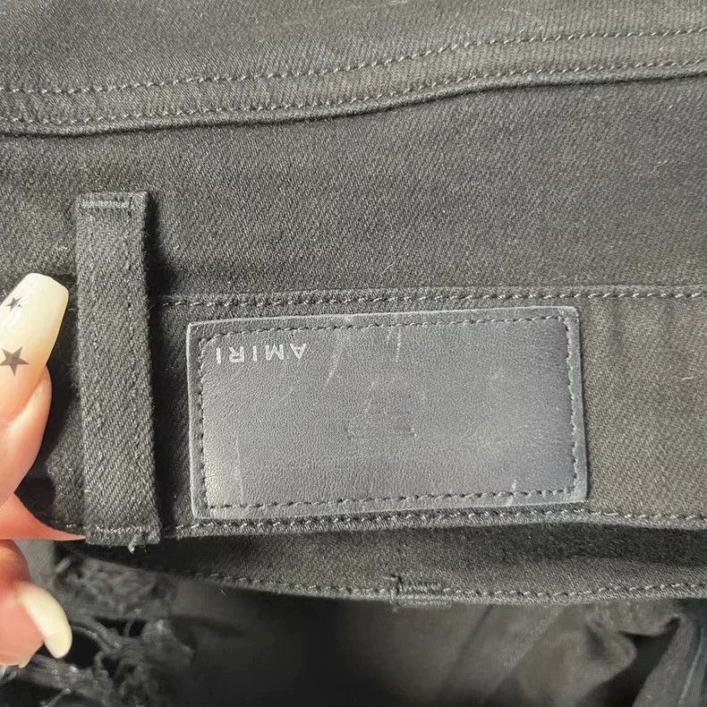 Amiri Amiri The latest black solid color multi-destructive desig Size US 32 / EU 48 - 5 Thumbnail