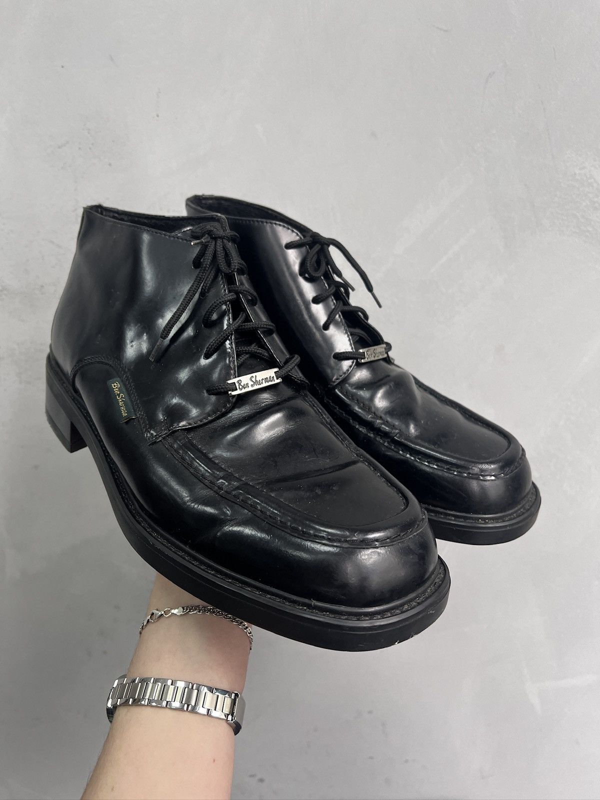Hysteric Glamour Black Leather Derby Shoes Classic Dirk bikkembergs style y2k Size US 9 / EU 42 - 2 Thumbnail