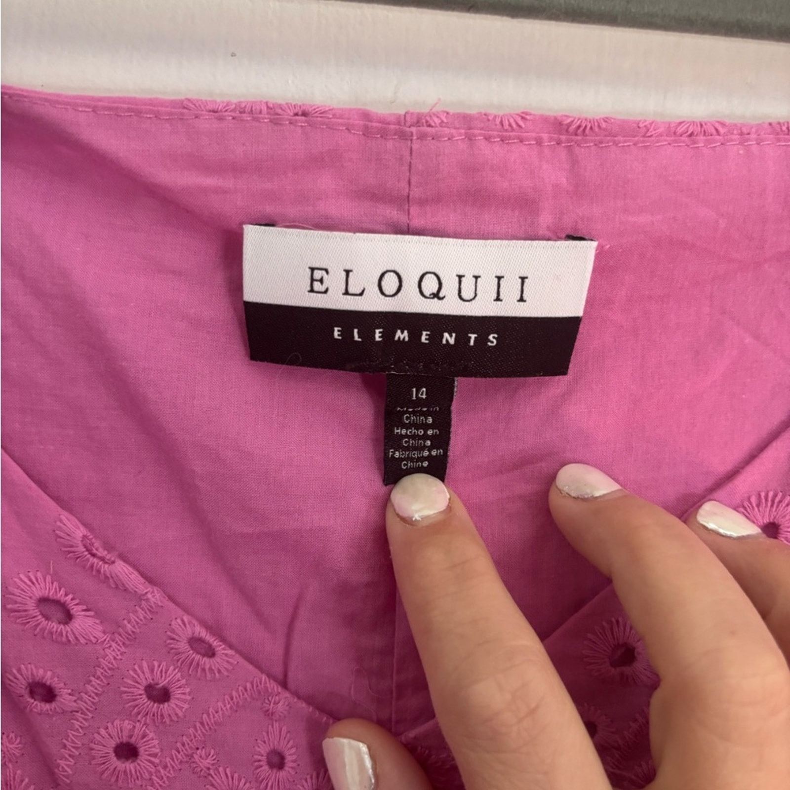 DressCamp NWT! ELOQUII Elements Women's Plus Size Belted Eyelet Dress Size XL / US 12-14 / IT 48-50 - 6 Thumbnail