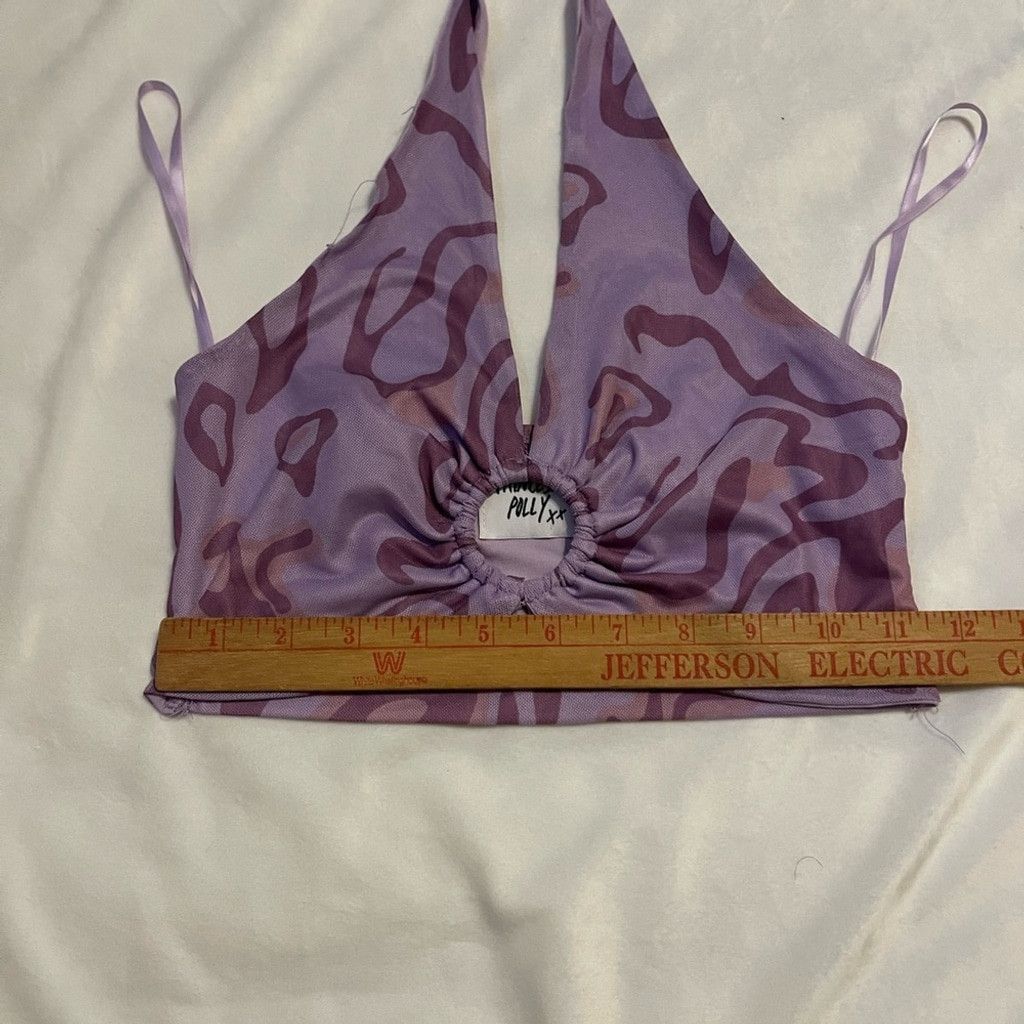 PRINCESS POLLY Princess Polly Purple Halter Bralette size 6 Size M / US 6-8 / IT 42-44 - 3 Thumbnail