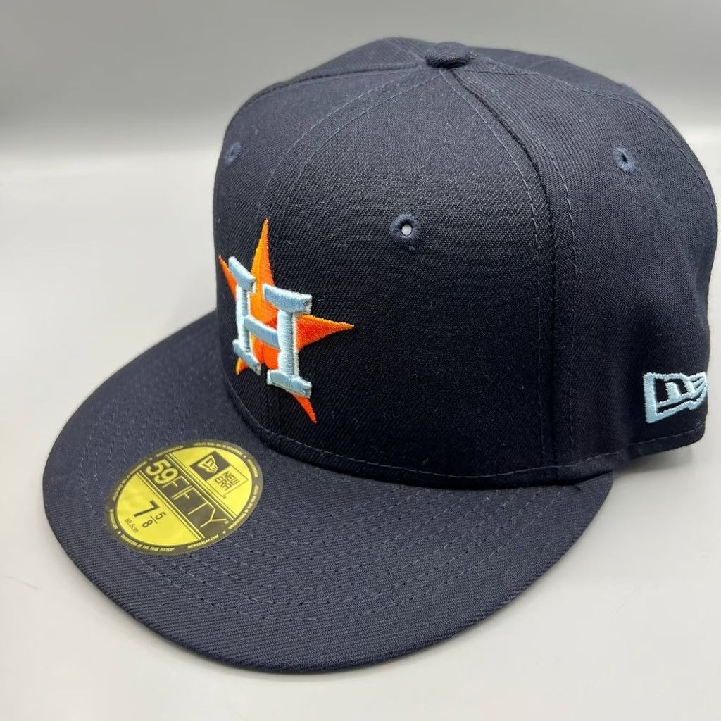 New Era Houston Astros Hat Men 7 5/8 Cloud 59Fifty New Era Fitted Size ONE SIZE - 3 Thumbnail