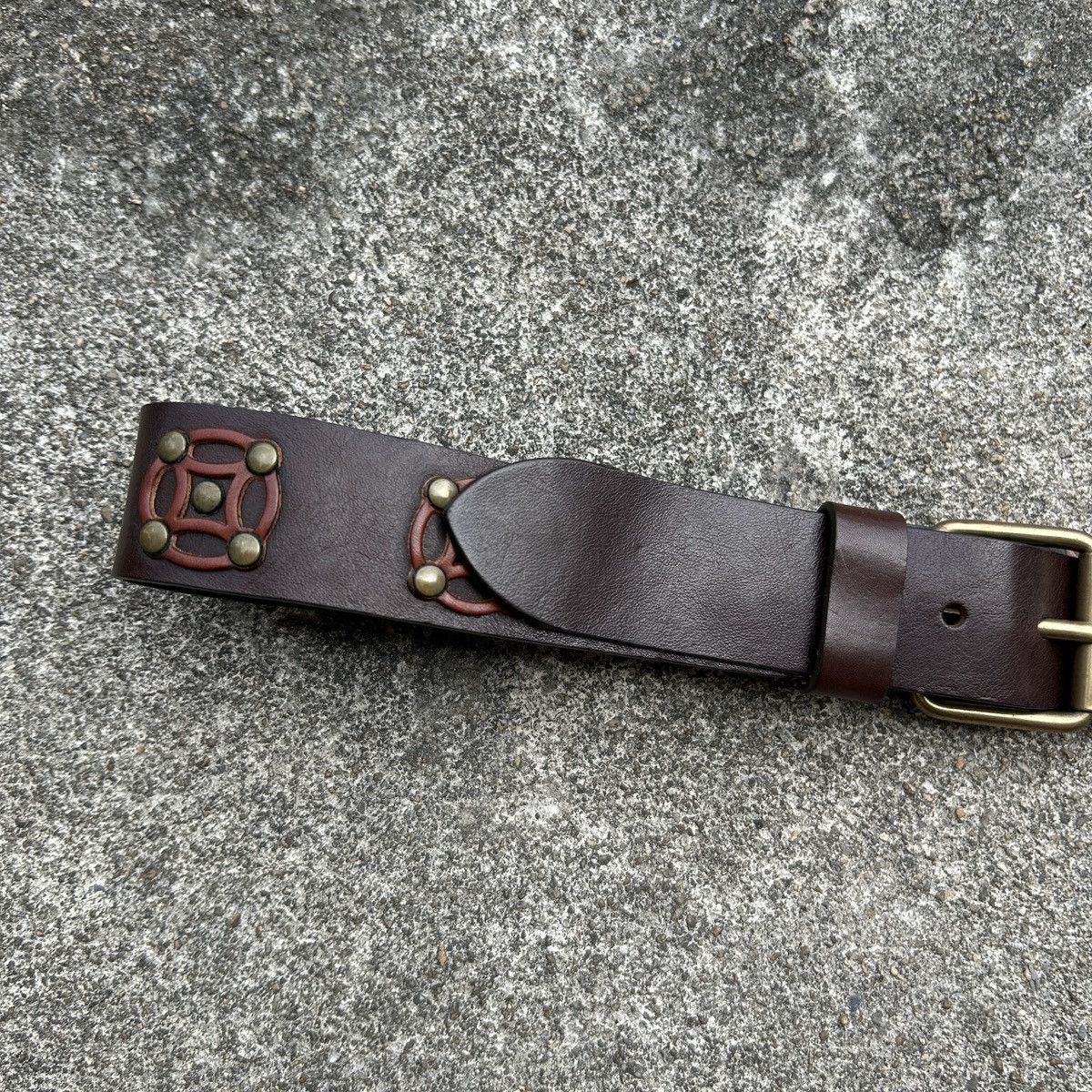 Vintage Vintage studded leather belt (Kapital Style) Size ONE SIZE - 5 Thumbnail